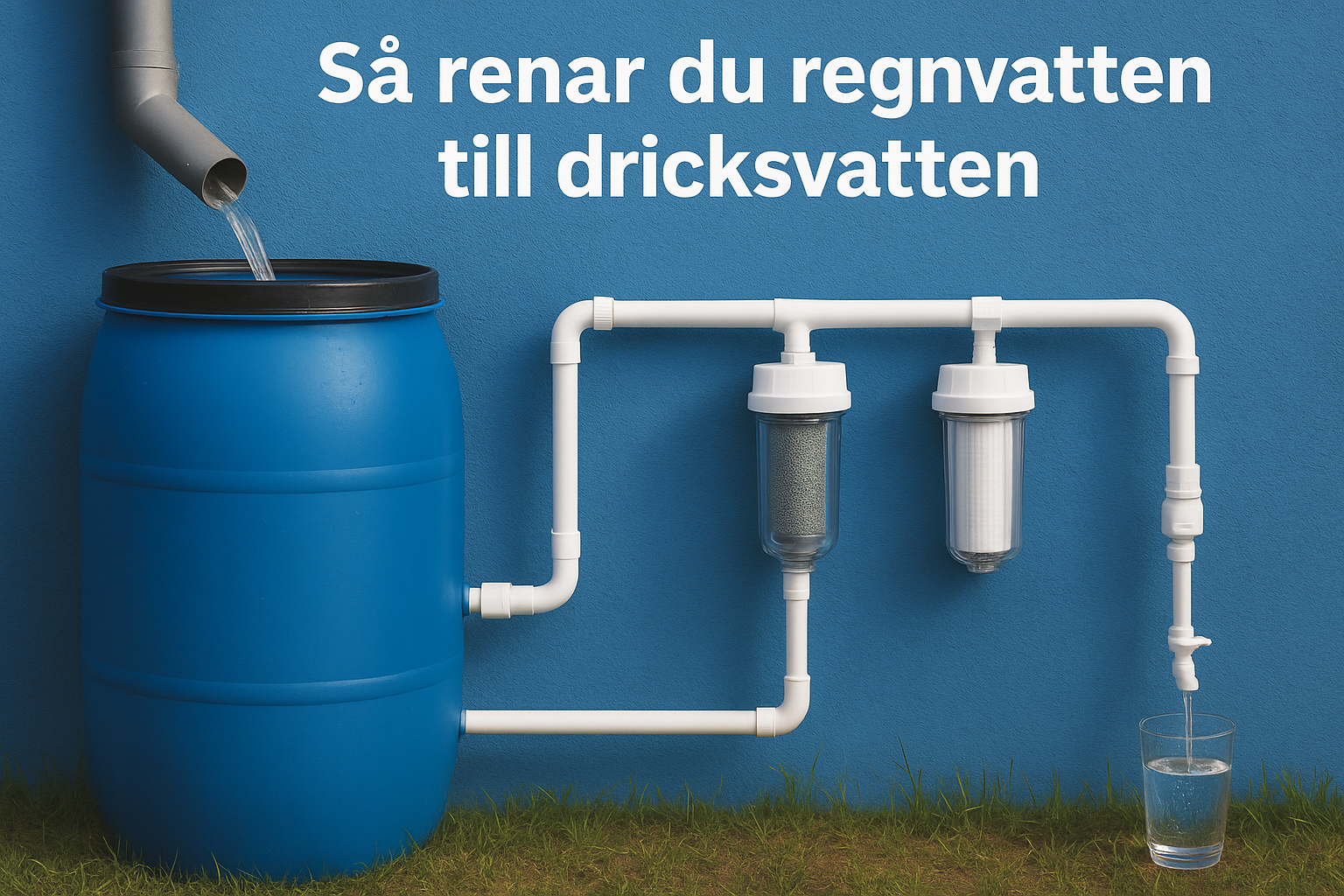 Så renar du regnvatten till dricksvatten