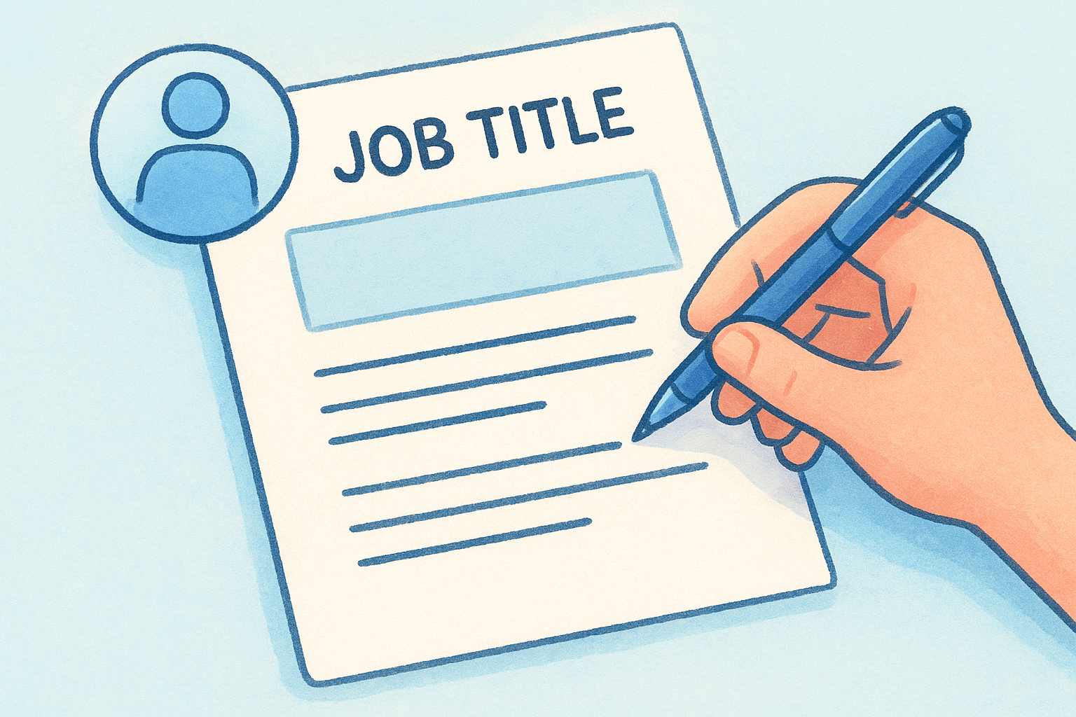 Lead with the job title and summary