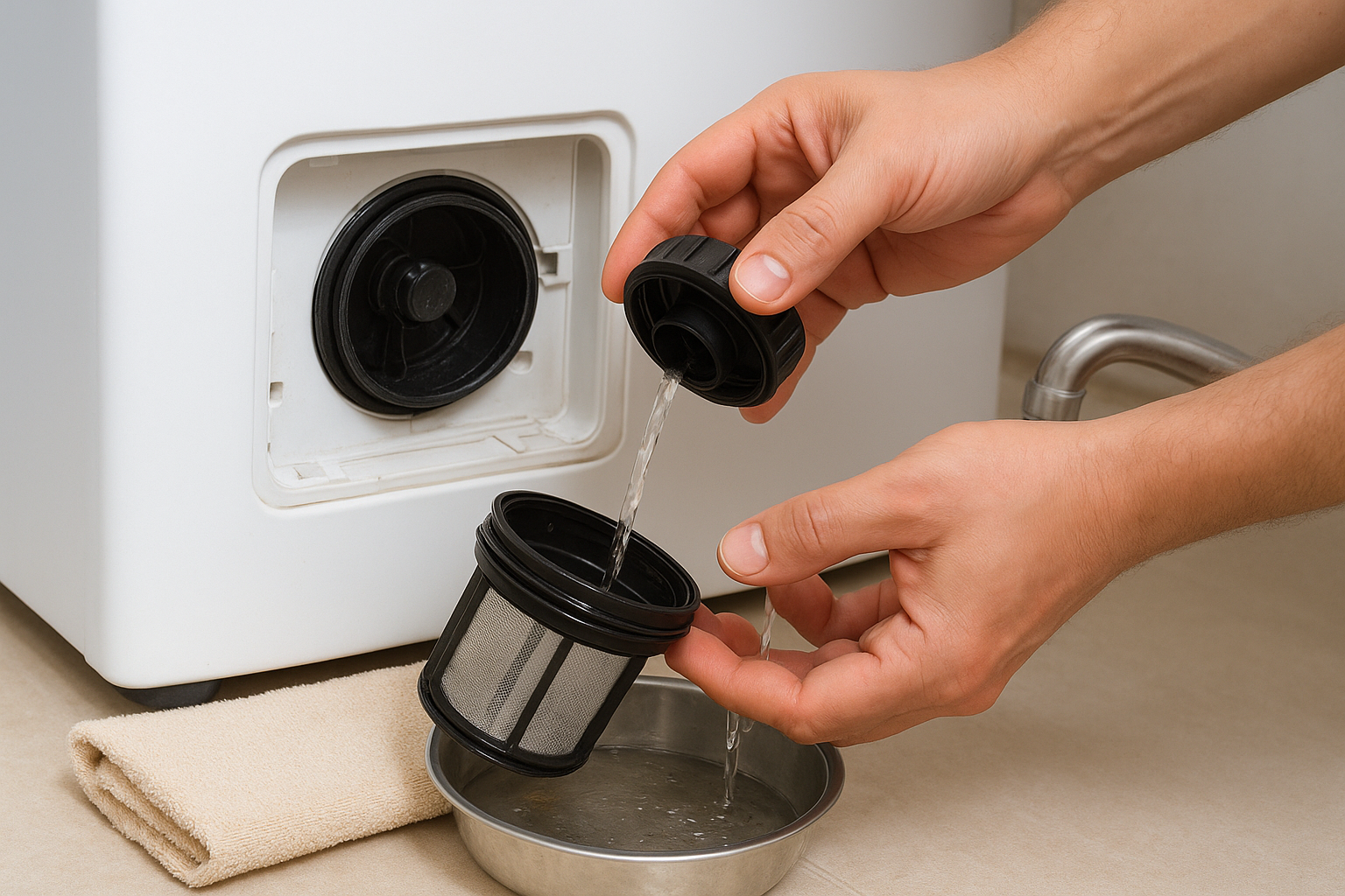Front-load filter: locating and cleaning it
