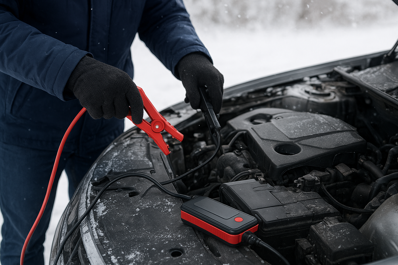 How to safely jump a car in Michigan weather