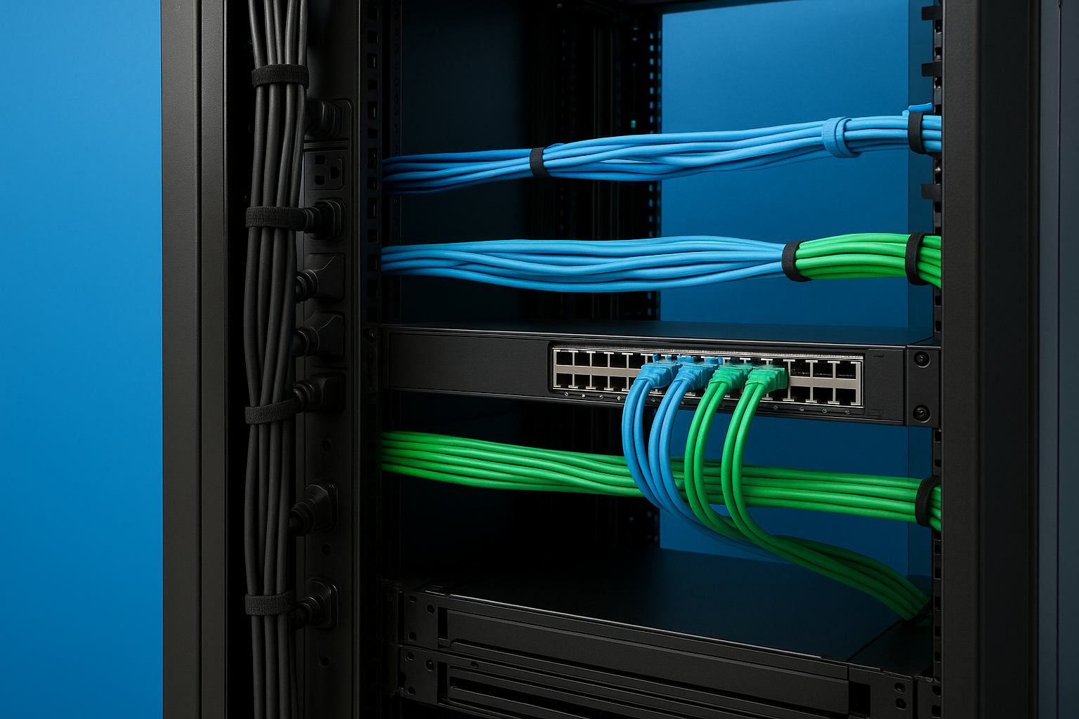 2. Separate power and data and protect airflow