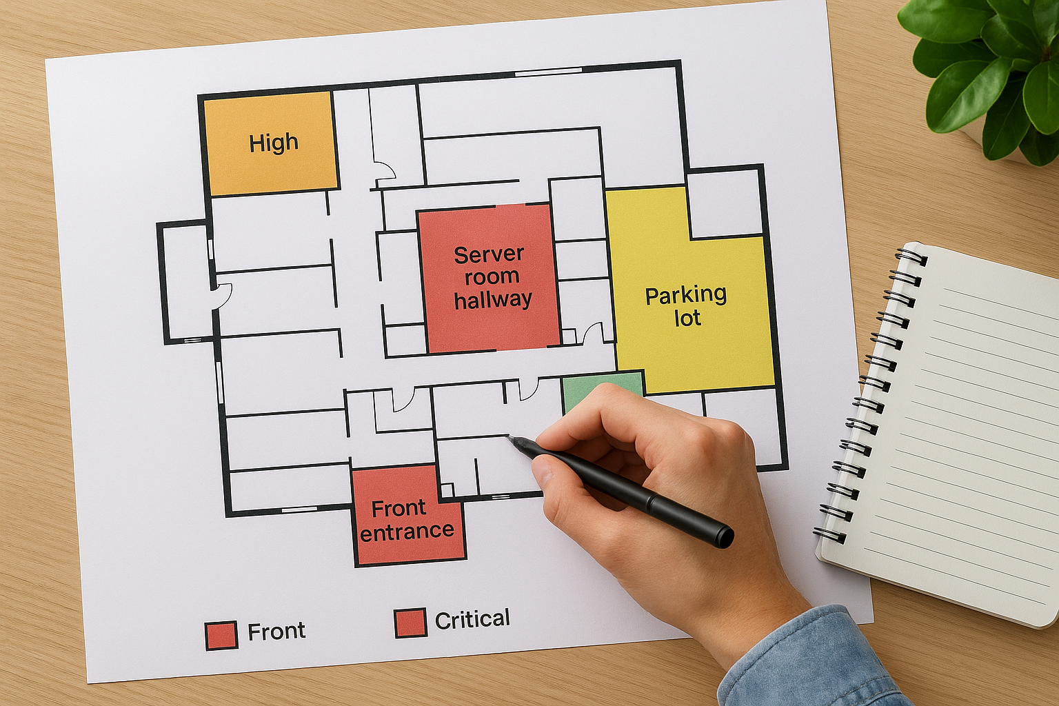 Document your zones on a floor plan
