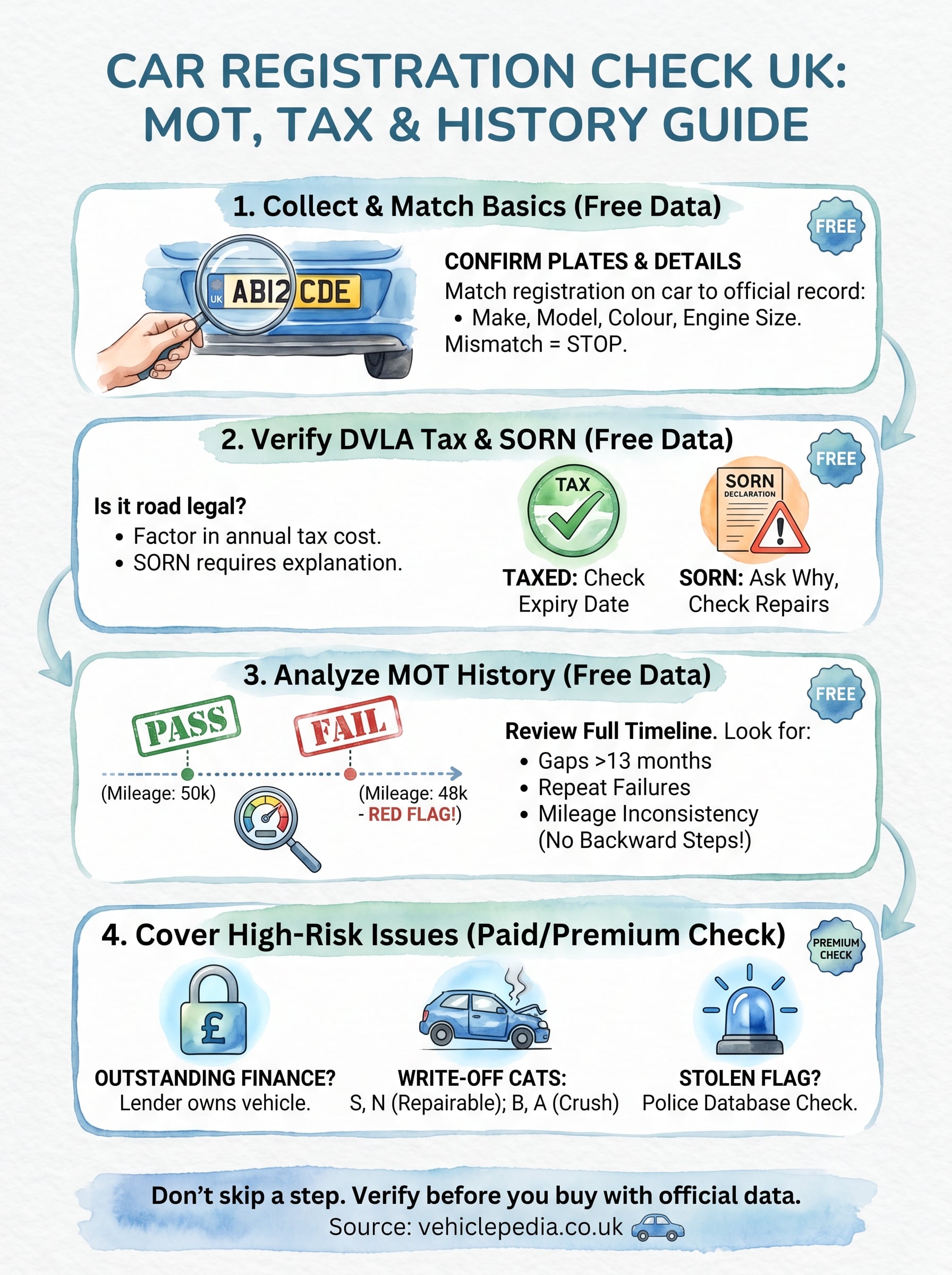 car registration check uk infographic