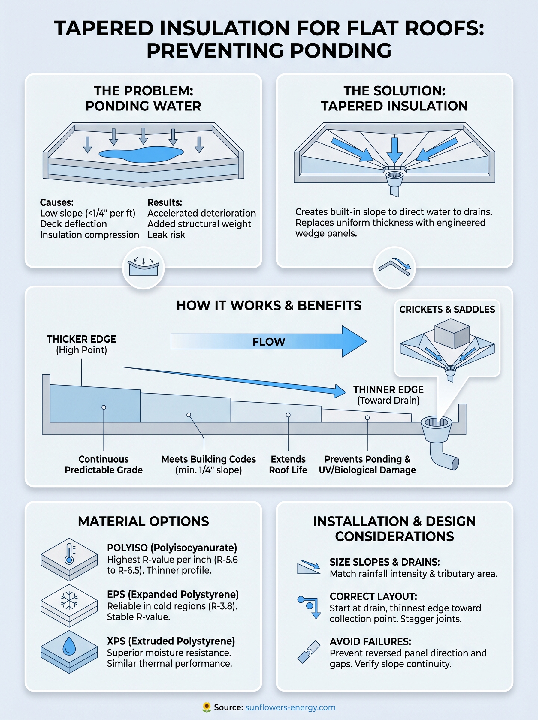 tapered insulation for flat roofs infographic