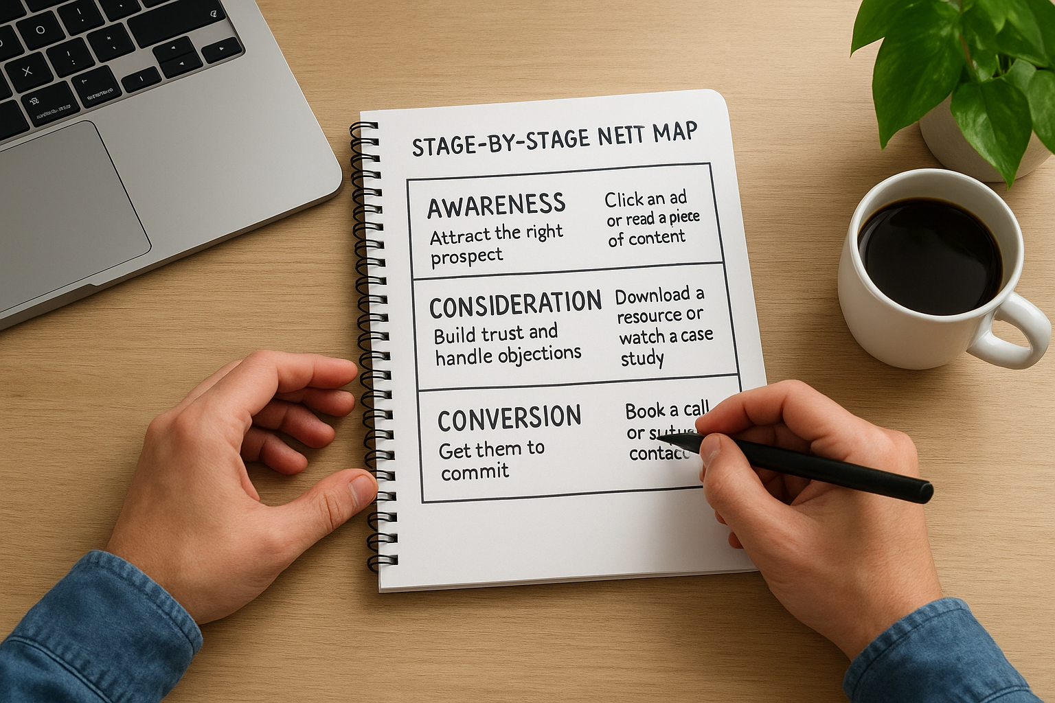 Build a stage-by-stage content map
