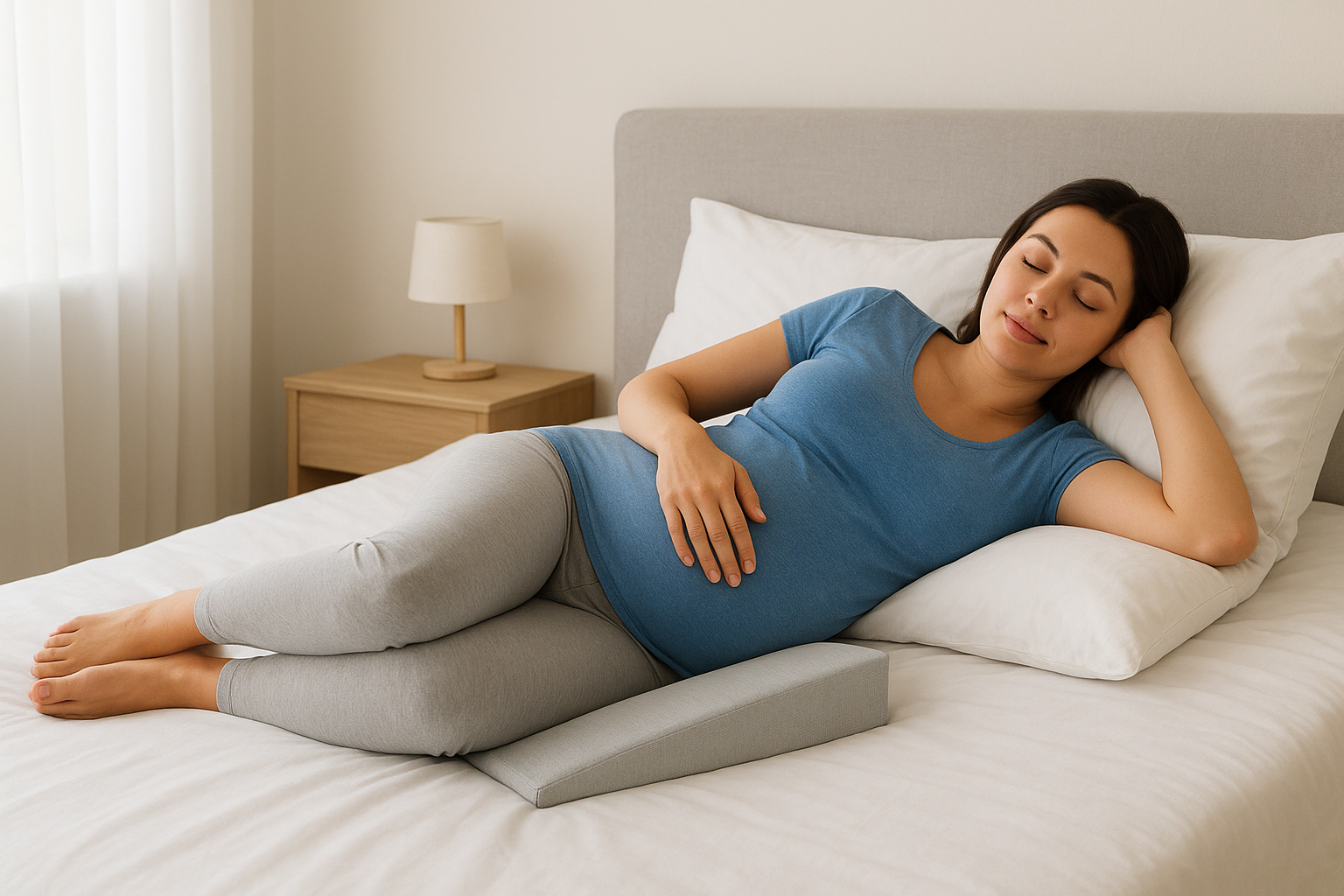 2. Elevate your feet and rest on your left side