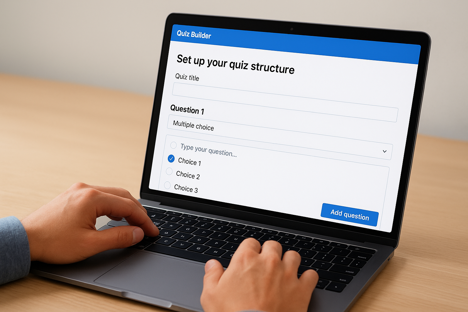 Set up your quiz structure