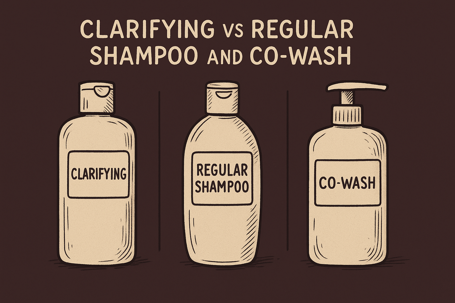 Clarifying vs regular shampoo and co-wash