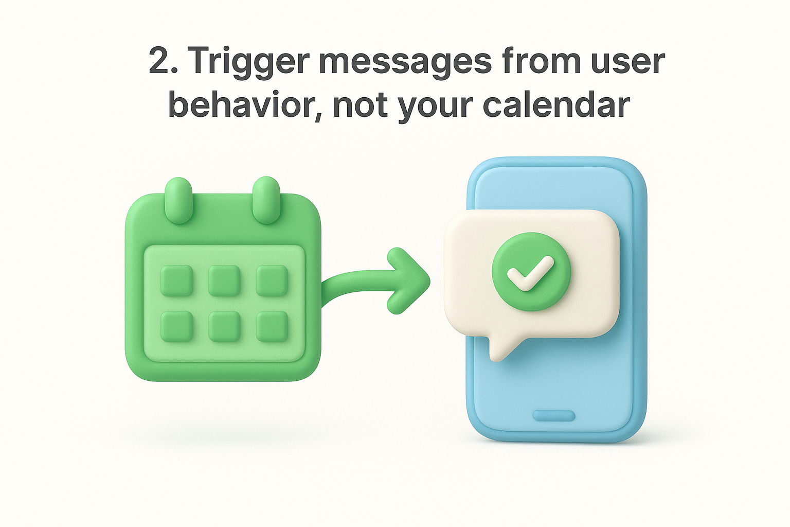 2. Trigger messages from user behavior, not your calendar