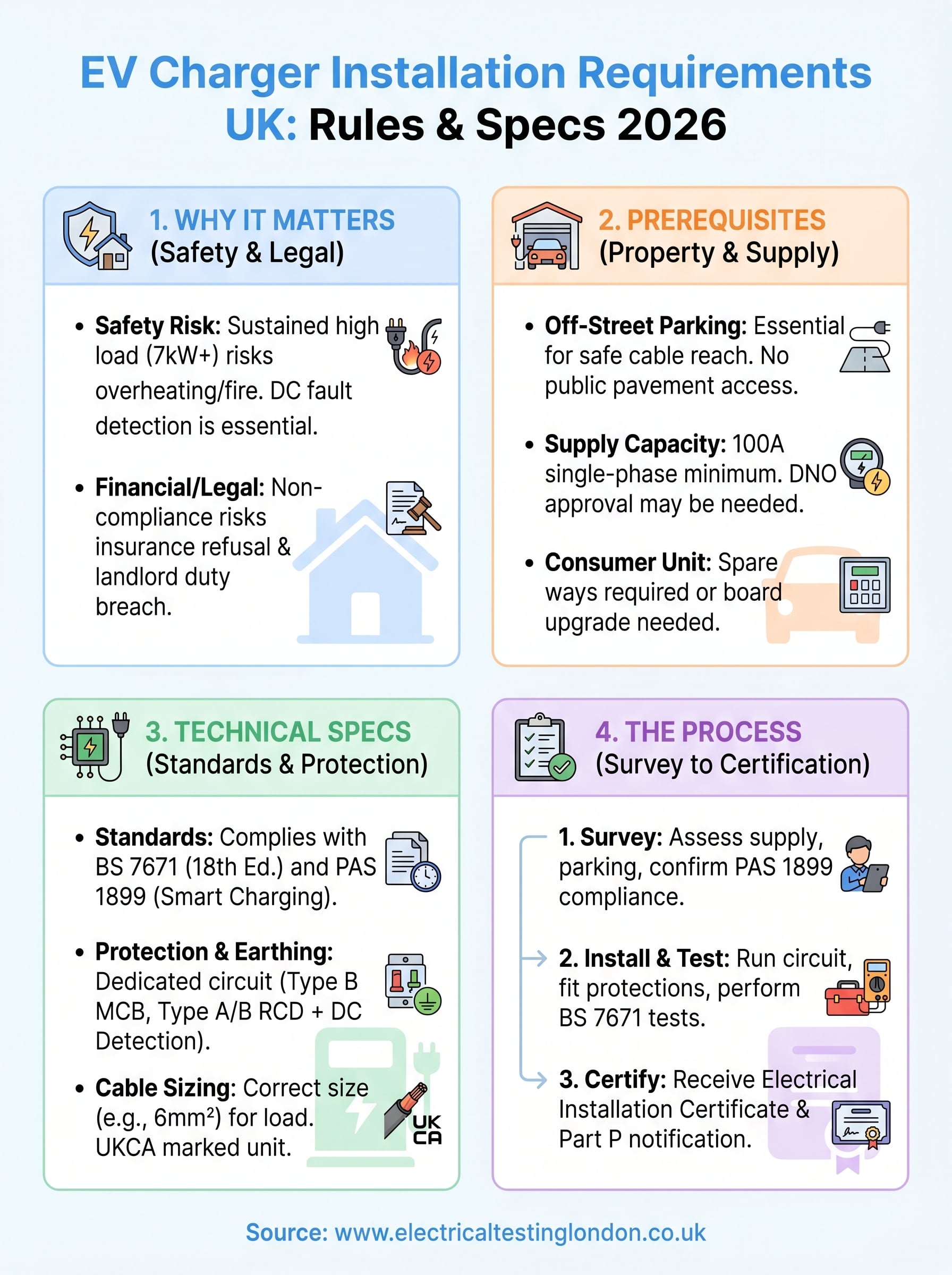 ev charger installation requirements uk infographic