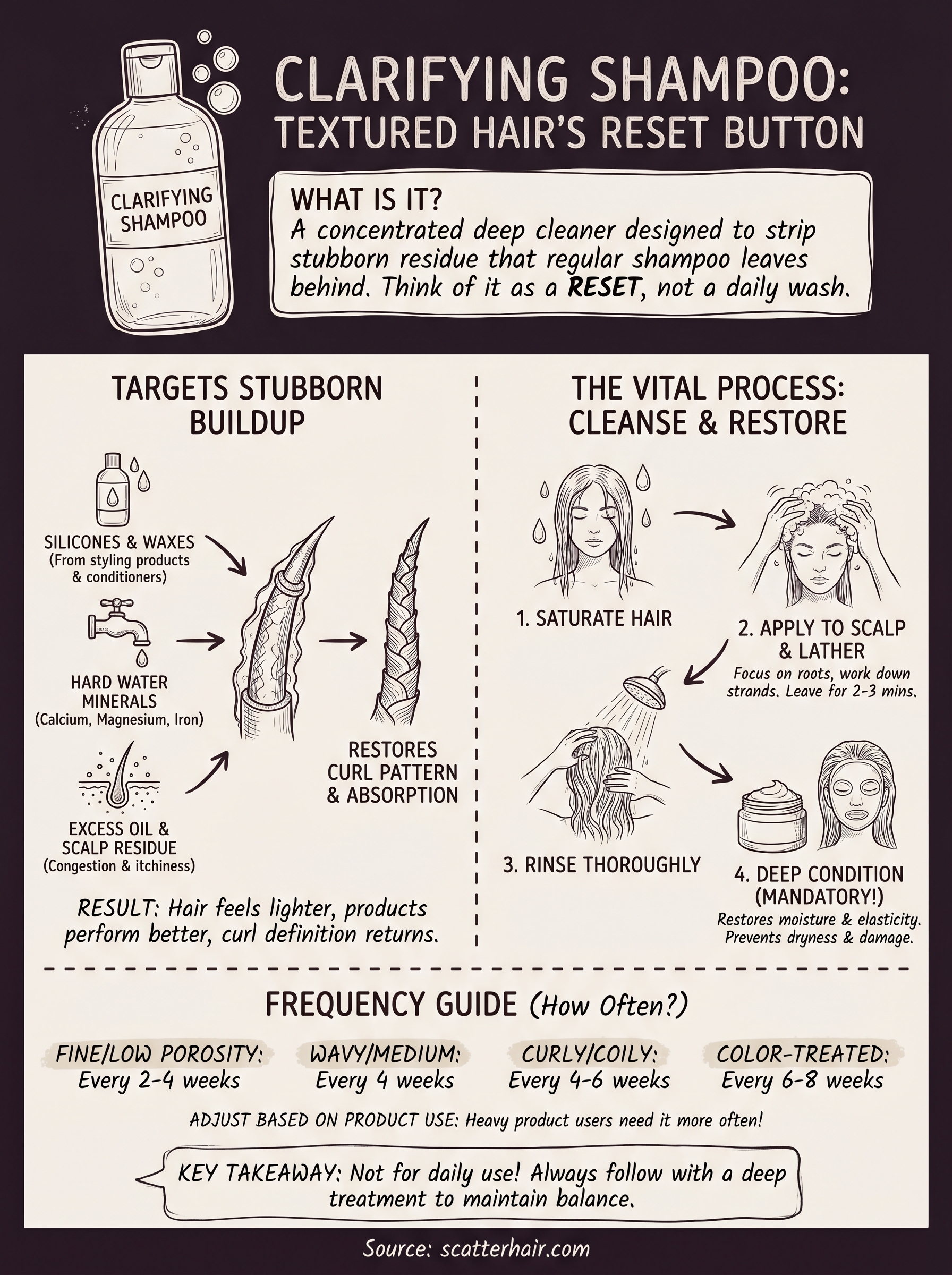 what is clarifying shampoo infographic