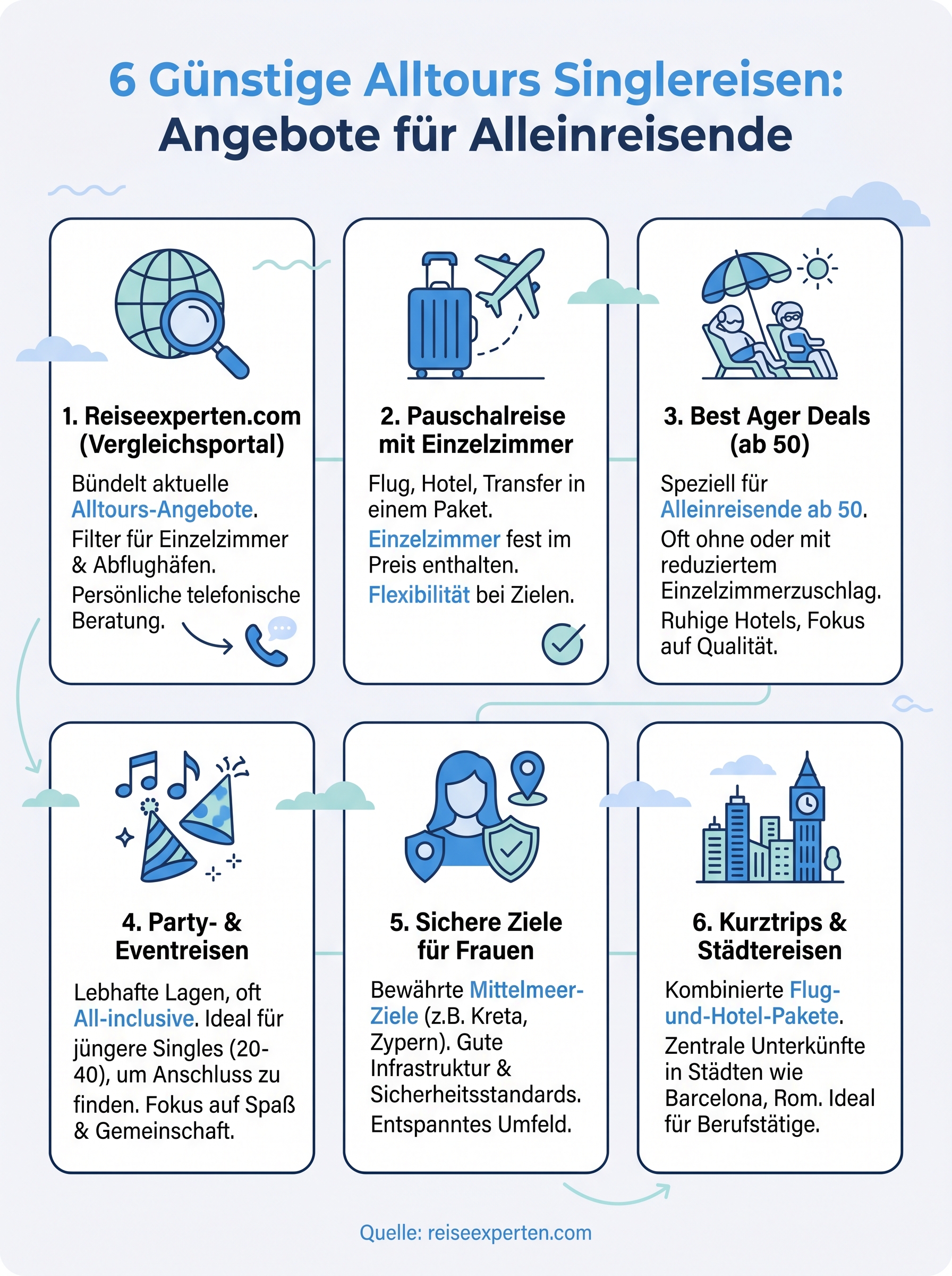 alltours singlereisen infographic