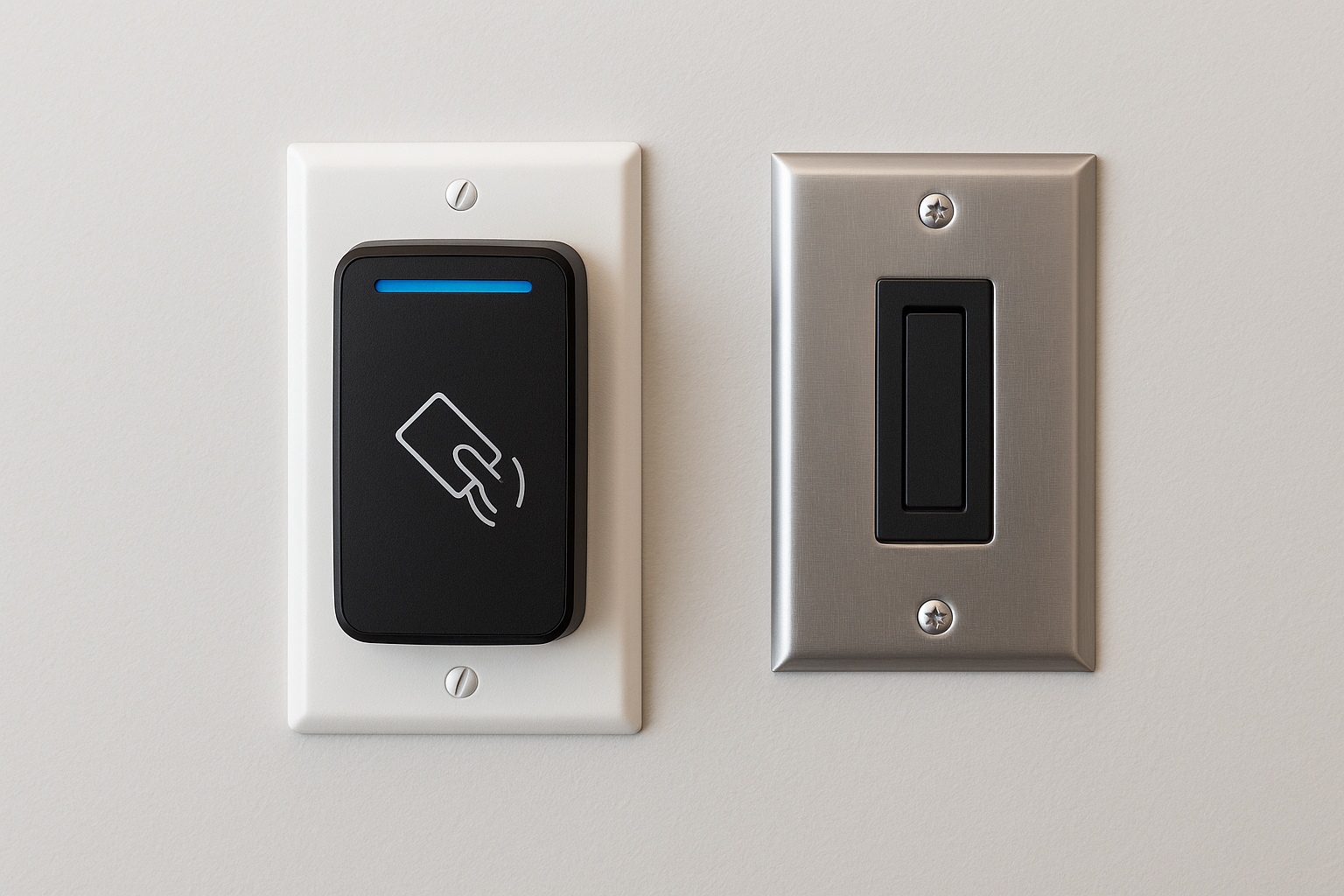 Readers and wall plates