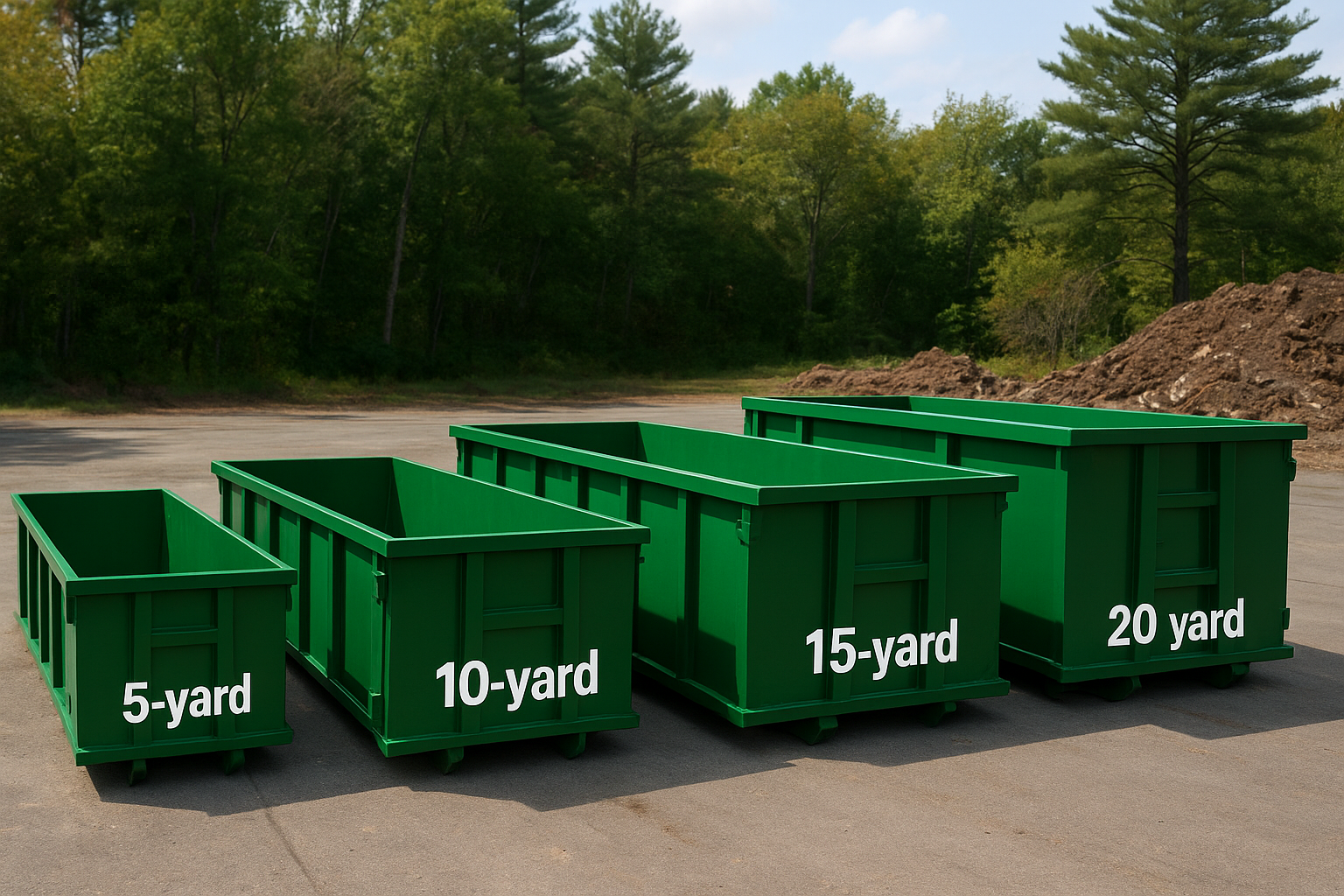Dumpster sizes and typical use cases