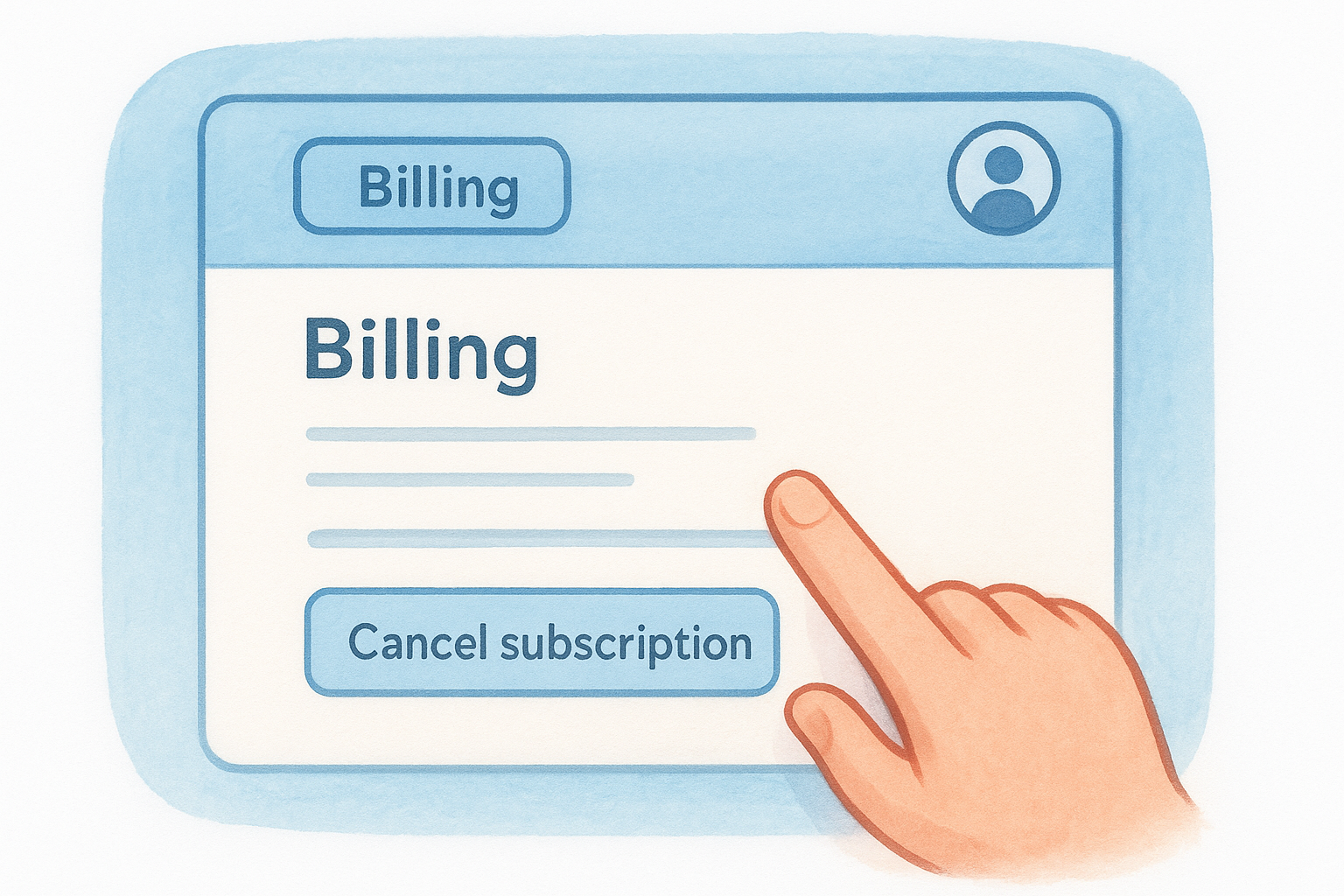 Navigate to the billing page