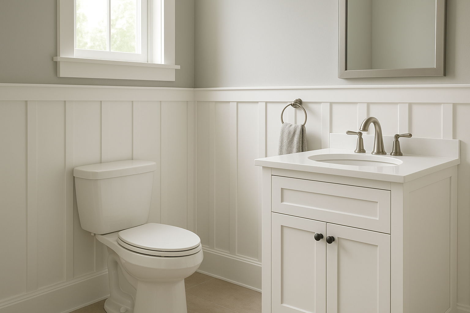 3. Install simple wall paneling and upgraded trim