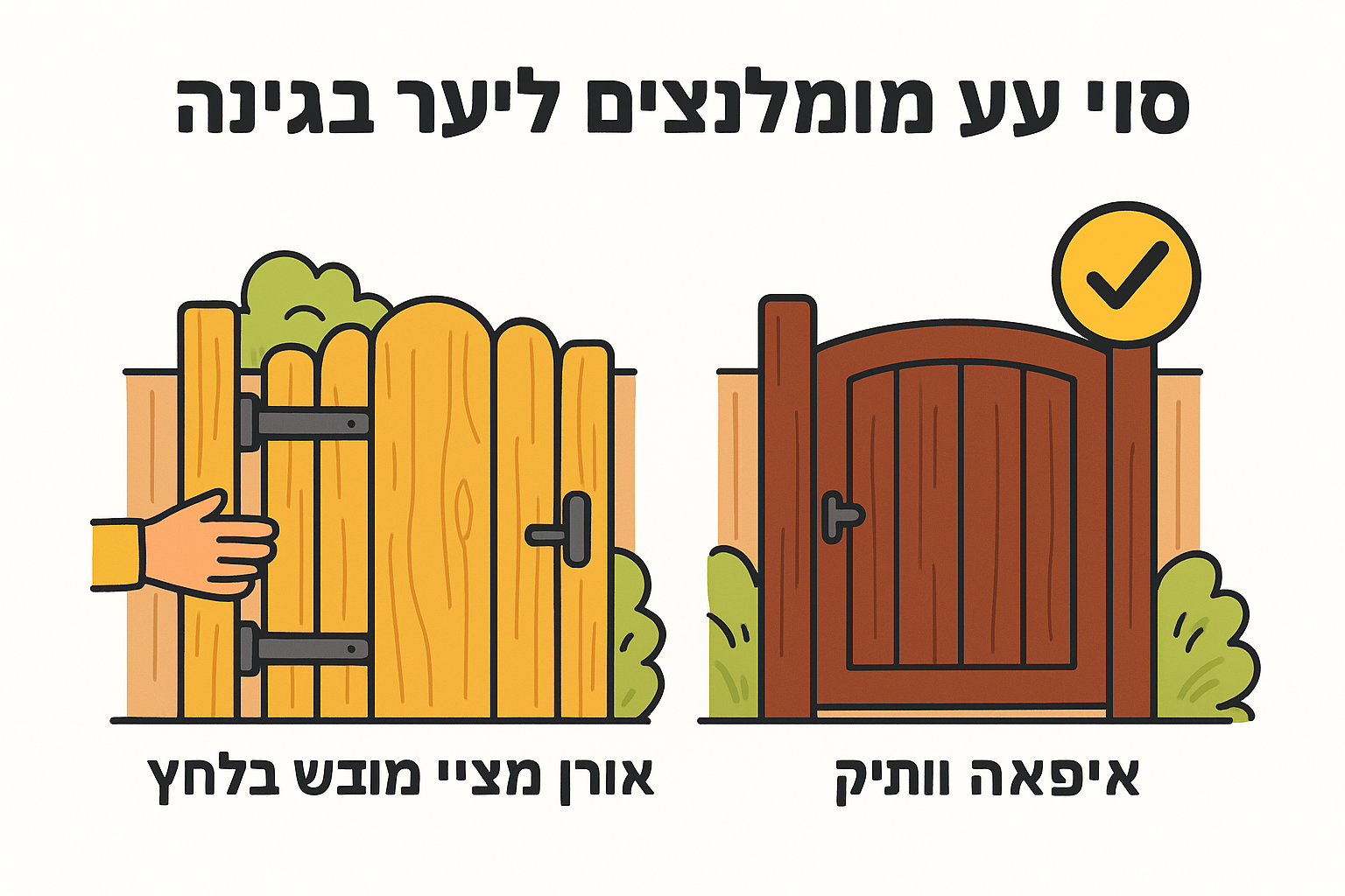 סוגי עץ מומלצים לשער בגינה