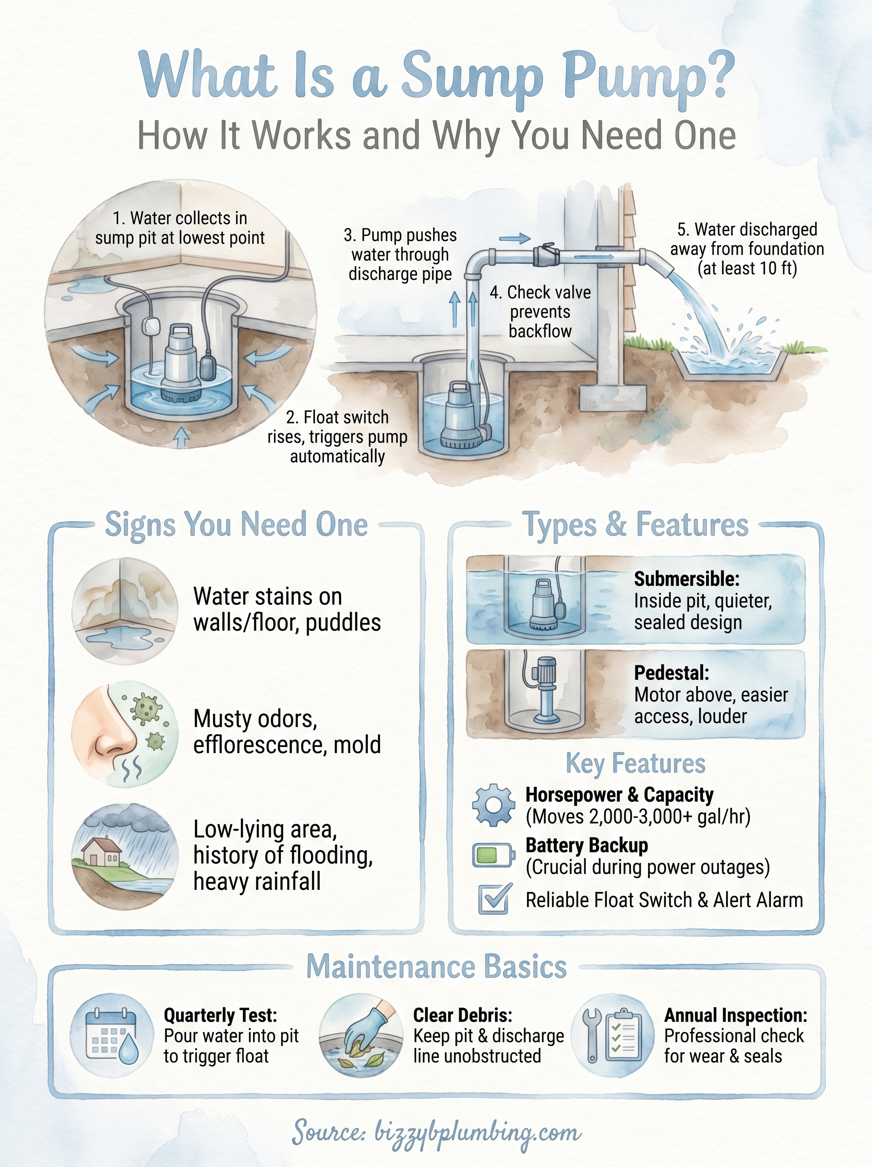 what is a sump pump infographic
