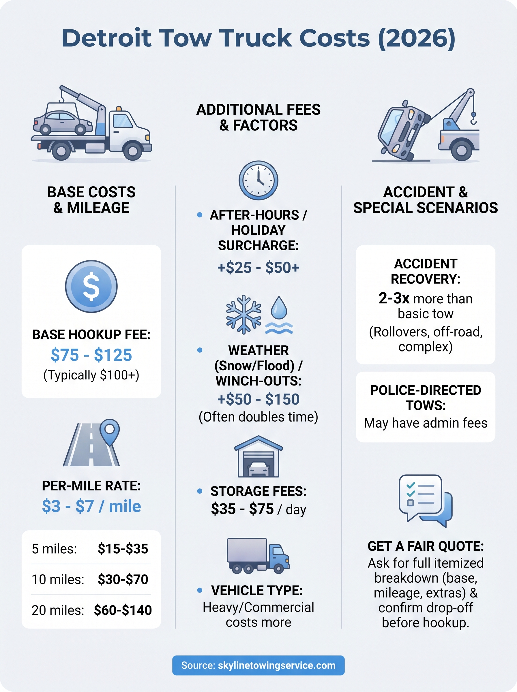 how much does a tow truck cost infographic
