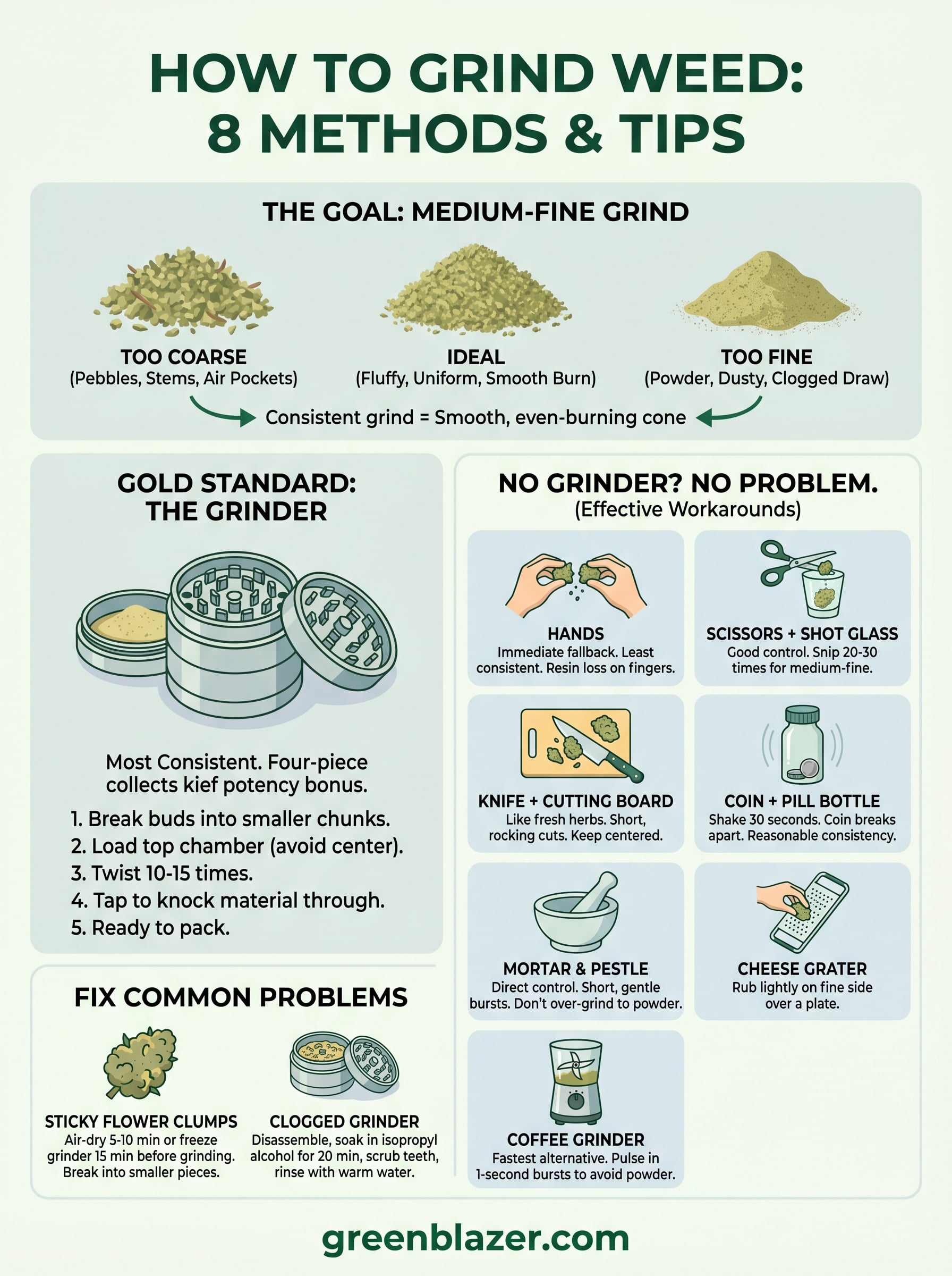 how to grind weed infographic
