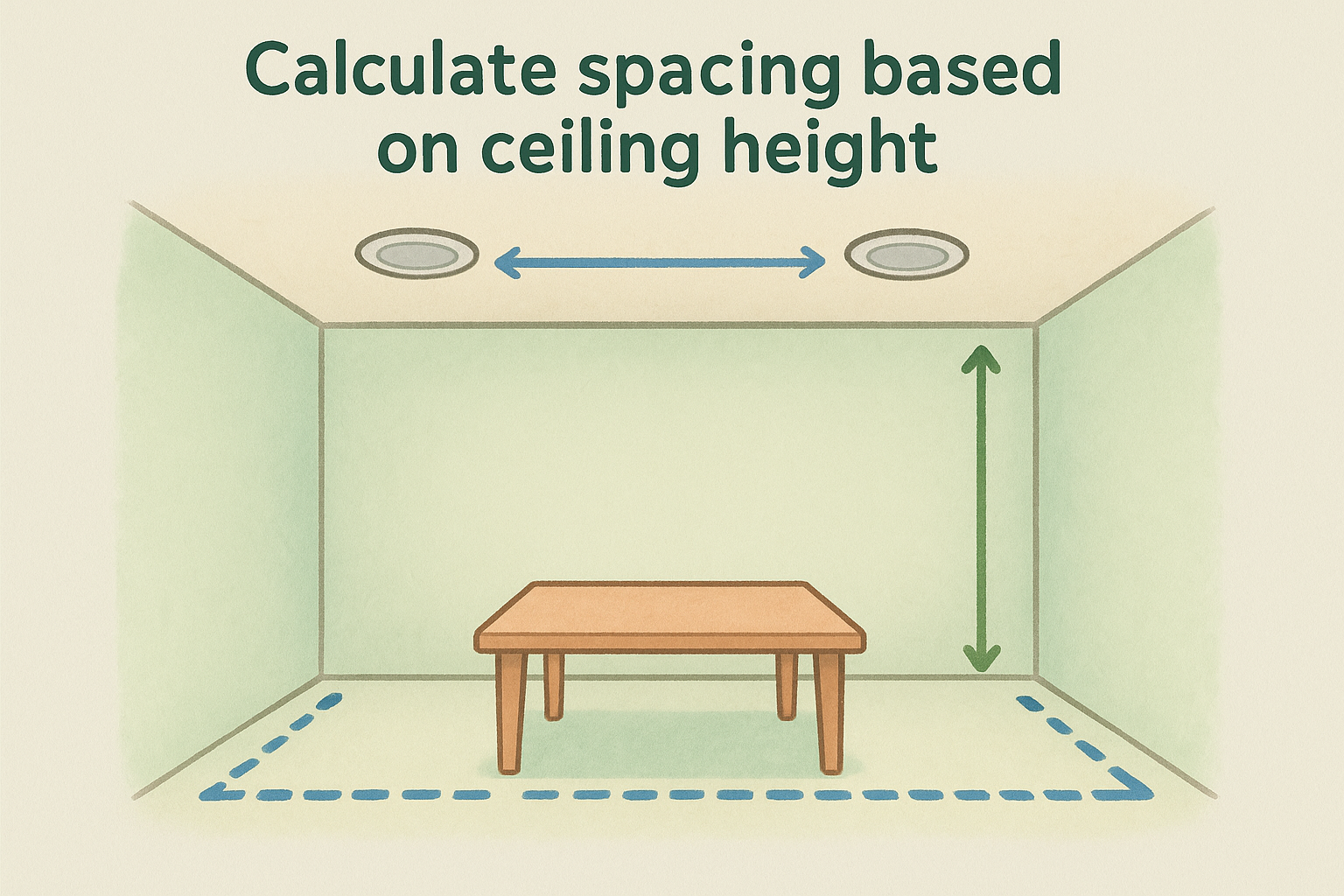 Calculate spacing based on ceiling height