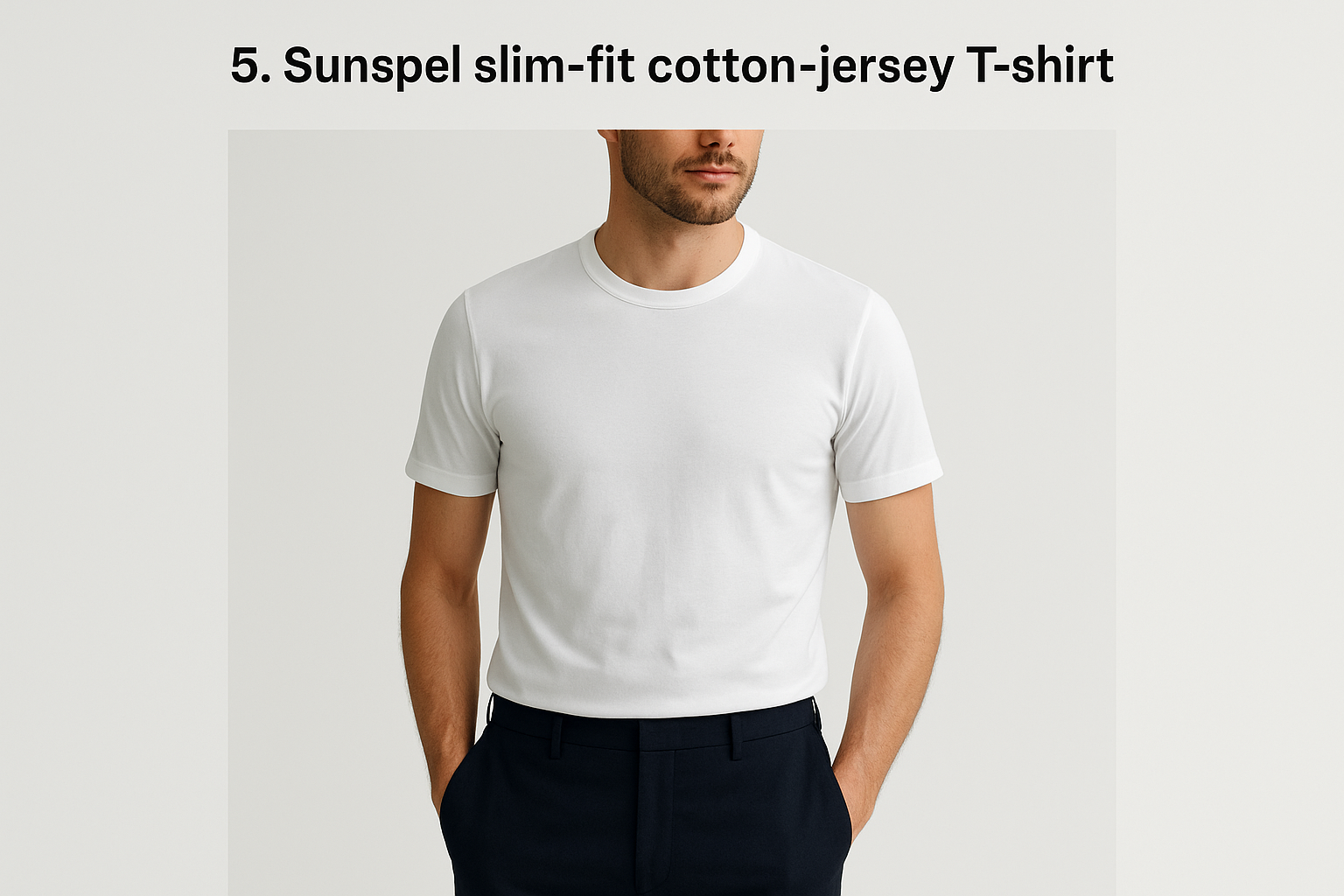 5. Sunspel slim-fit cotton-jersey T-shirt
