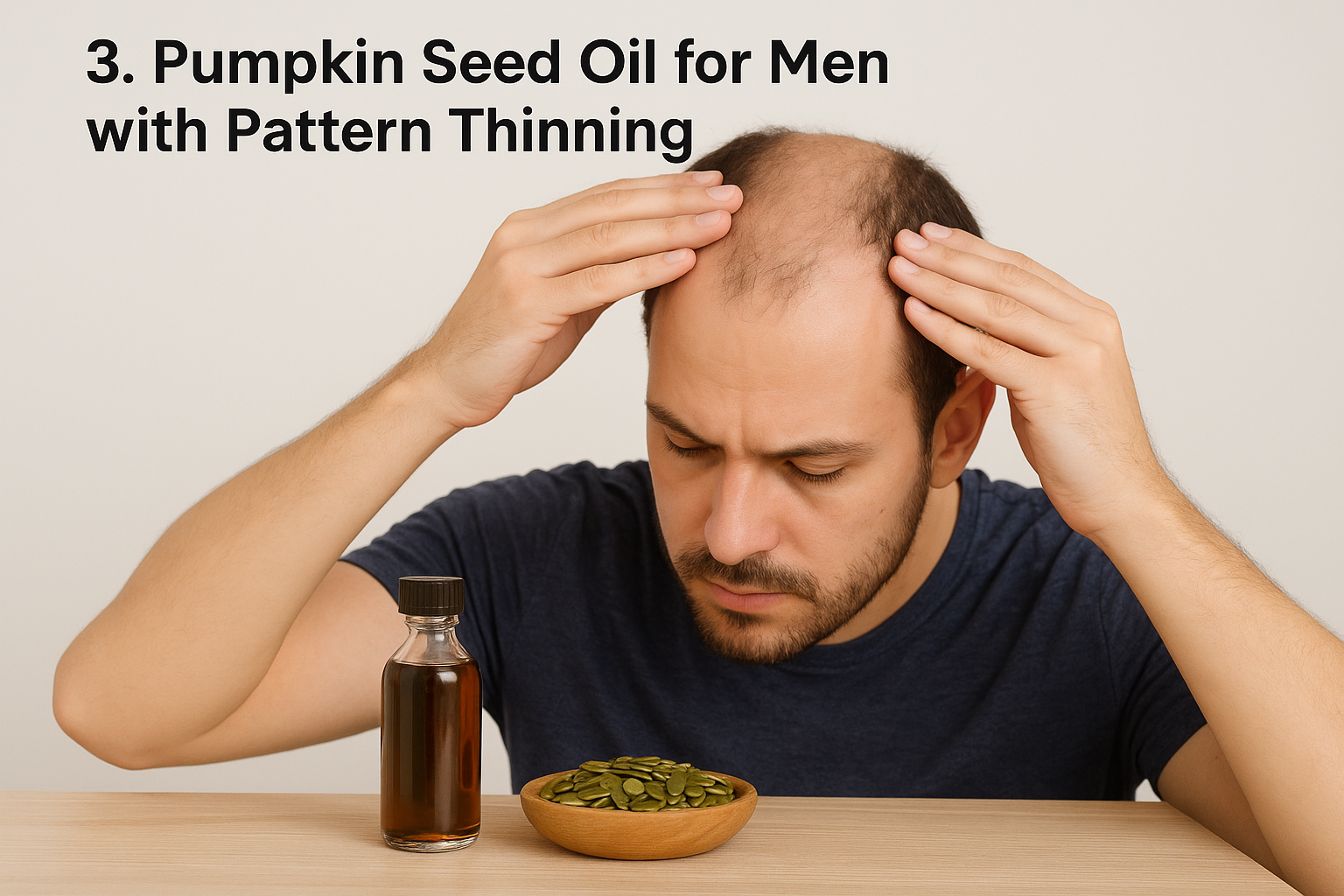 3. Pumpkin Seed Oil for Men with Pattern Thinning