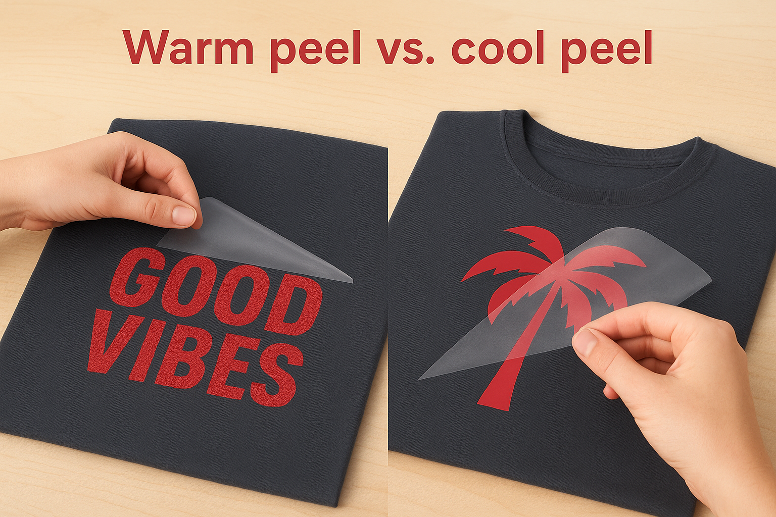 Warm peel vs. cool peel