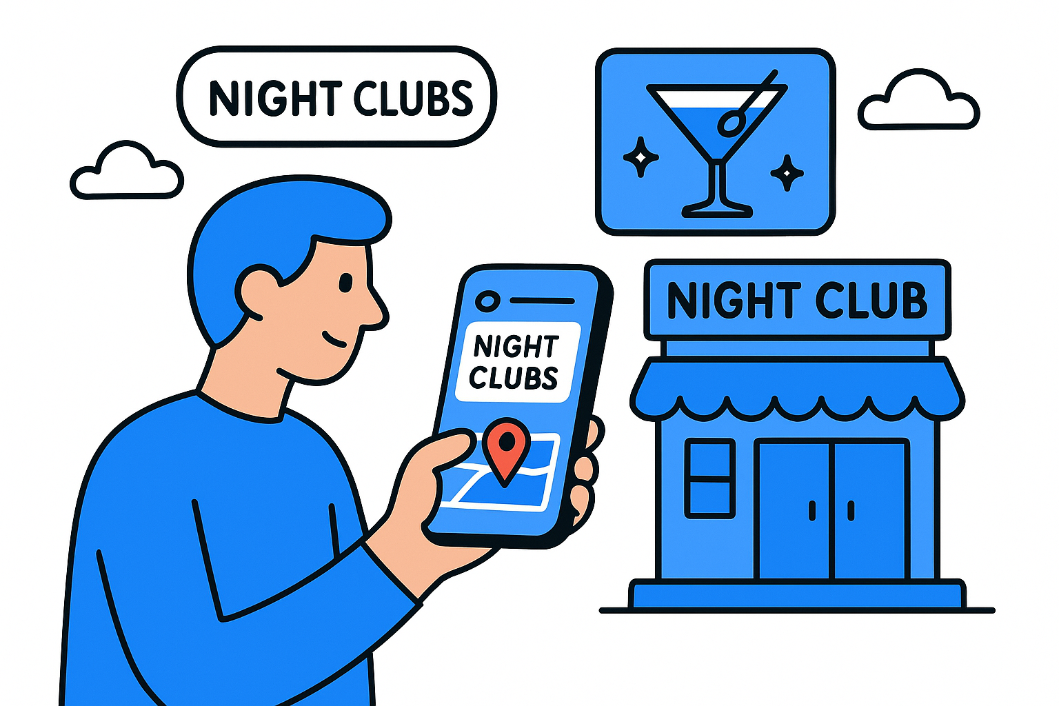 1. Use Yelp's Night Clubs near me hub