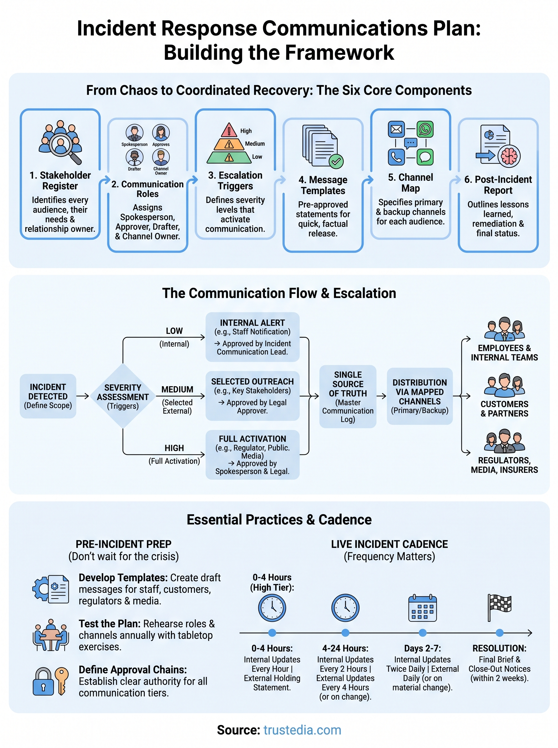 incident response communications plan infographic