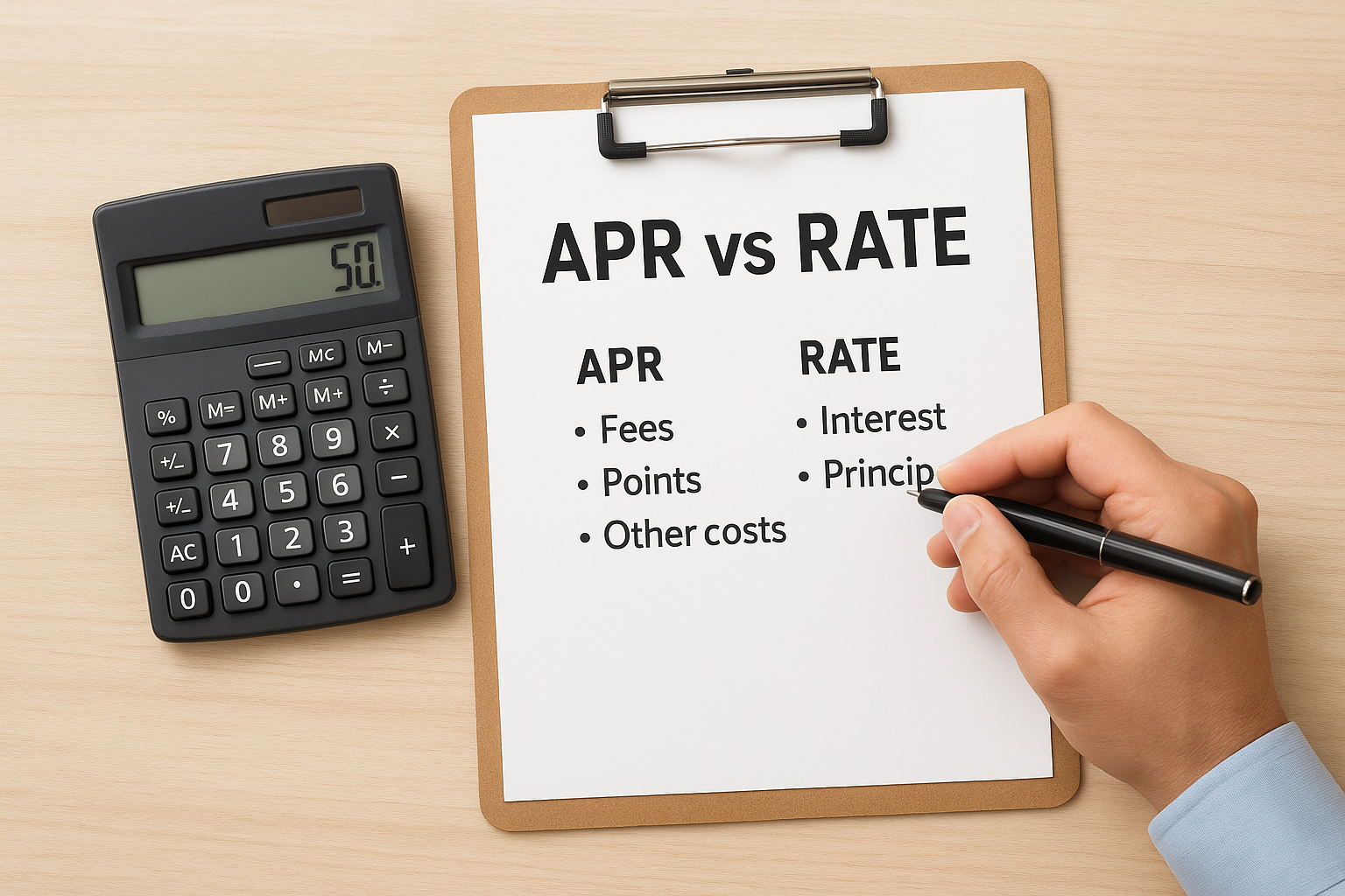 Fees, points, and how to compare APR vs rate