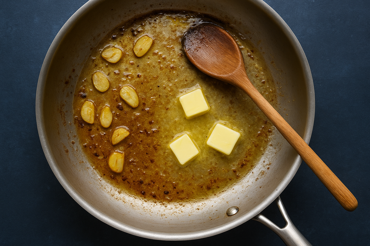 Deglaze, reduce, and finish with butter