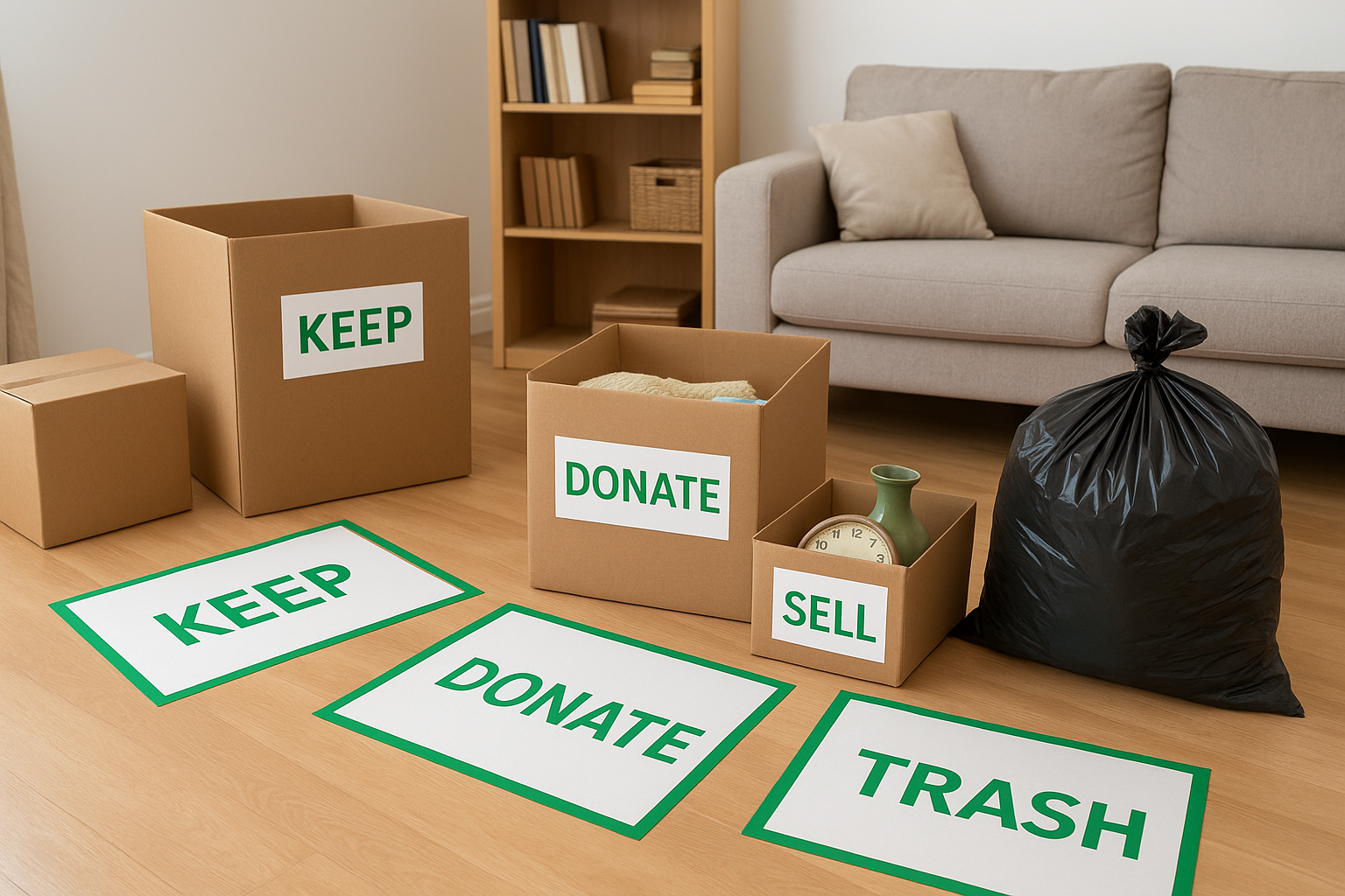 Use a four-category sorting system