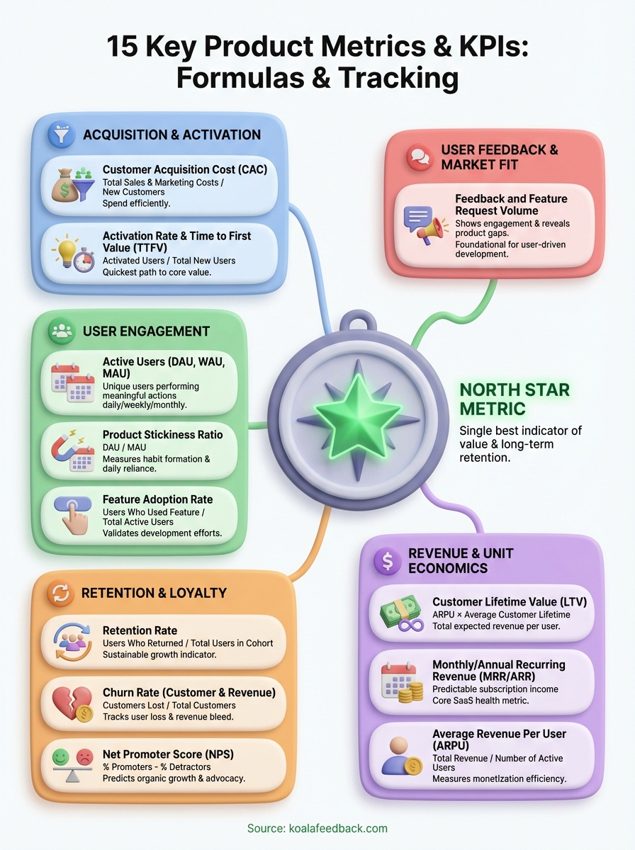 key product metrics infographic