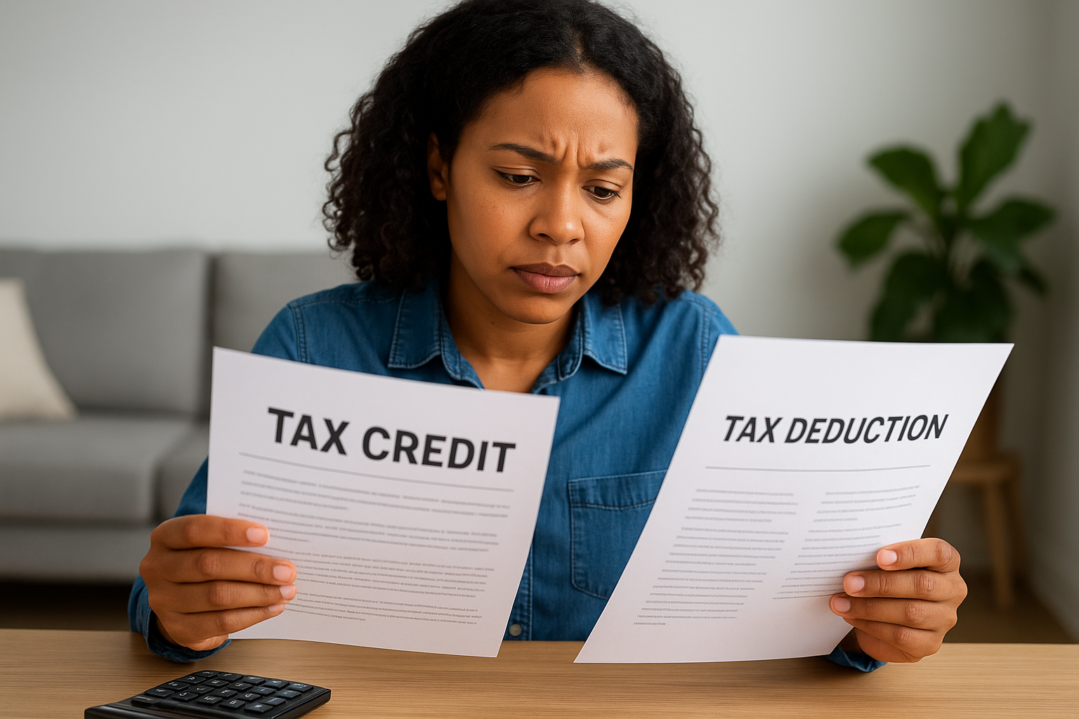 The difference between a tax credit and a tax deduction