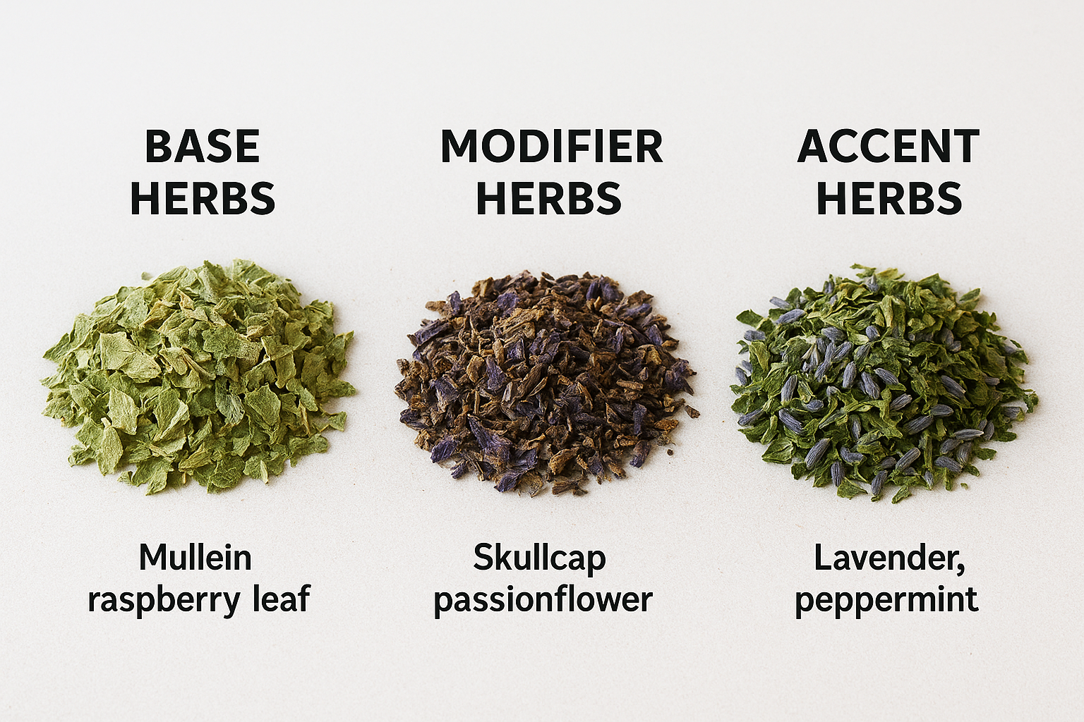 Understand the three herb categories