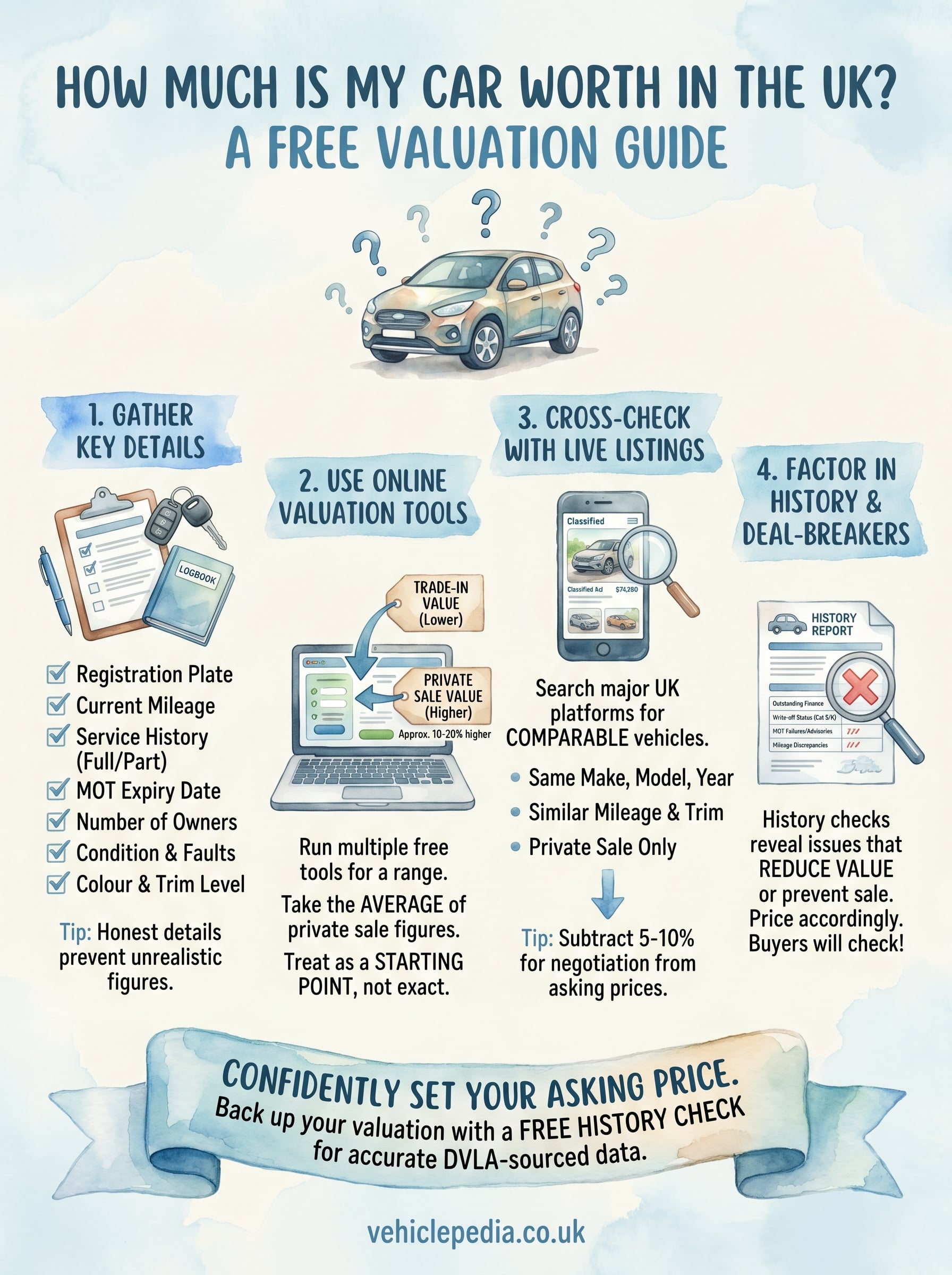 how much is my car worth uk infographic