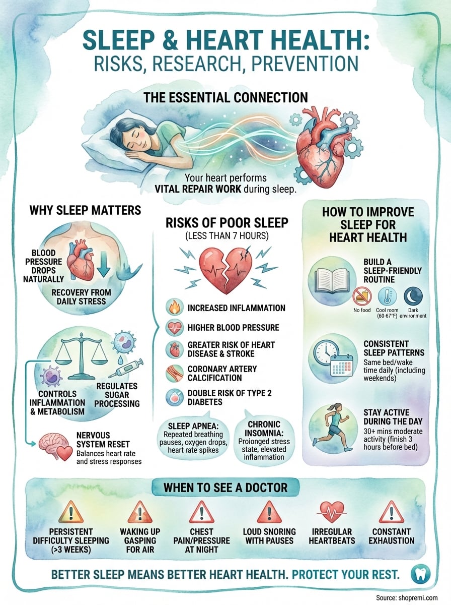 sleep and heart health infographic