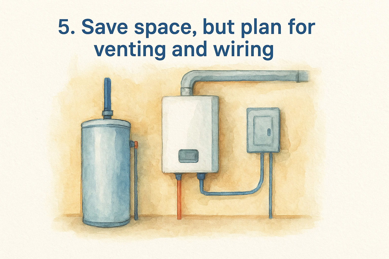 5. Save space, but plan for venting and wiring