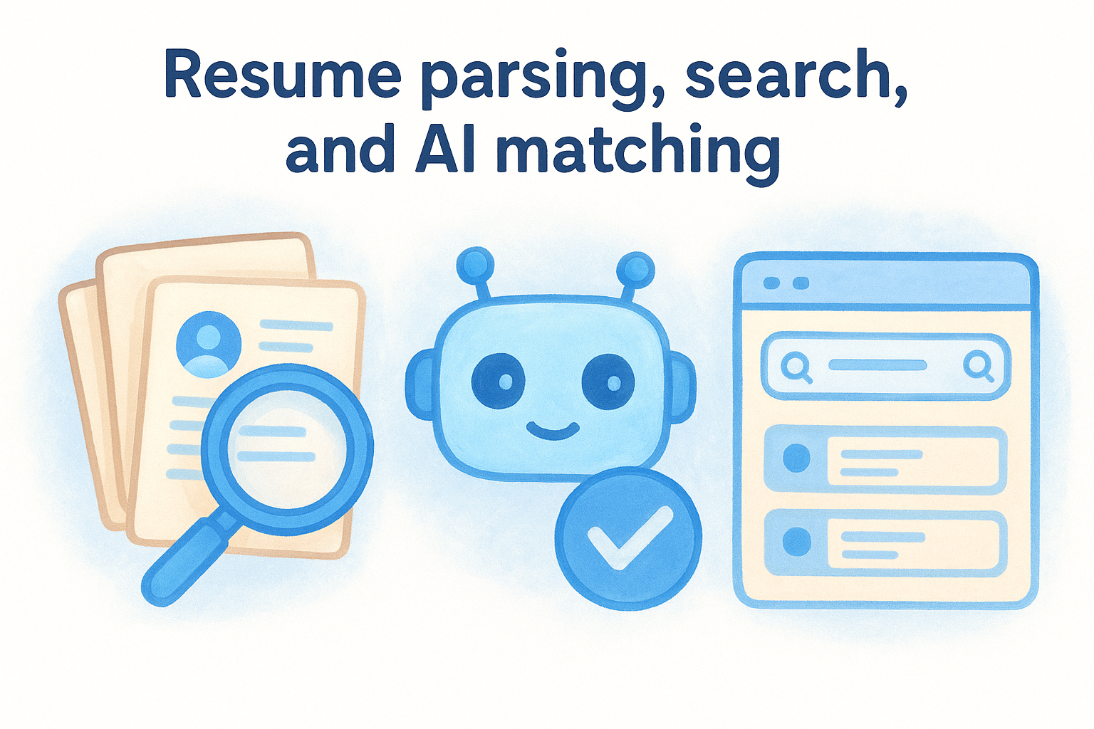Resume parsing, search, and AI matching