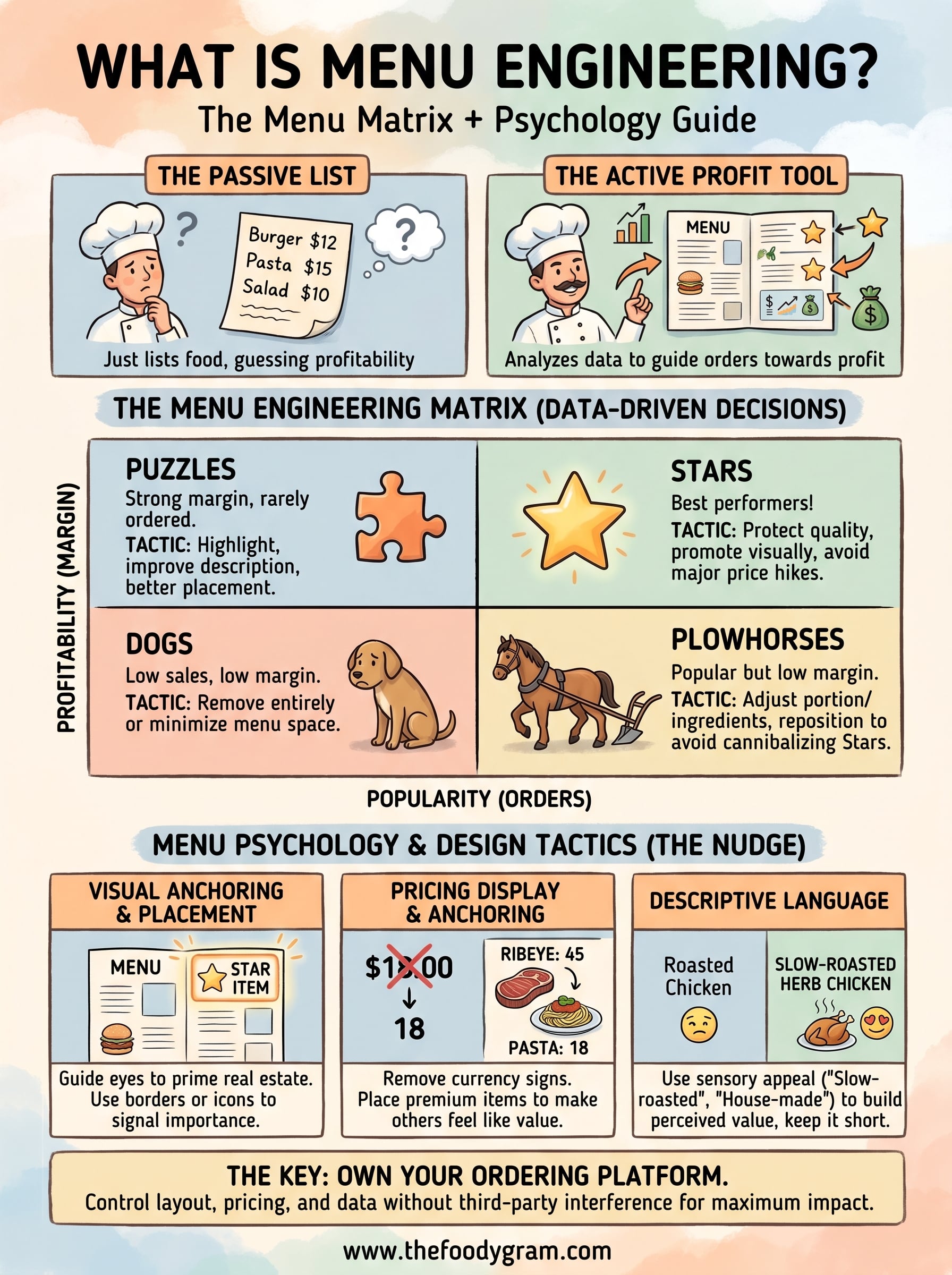 what is menu engineering infographic