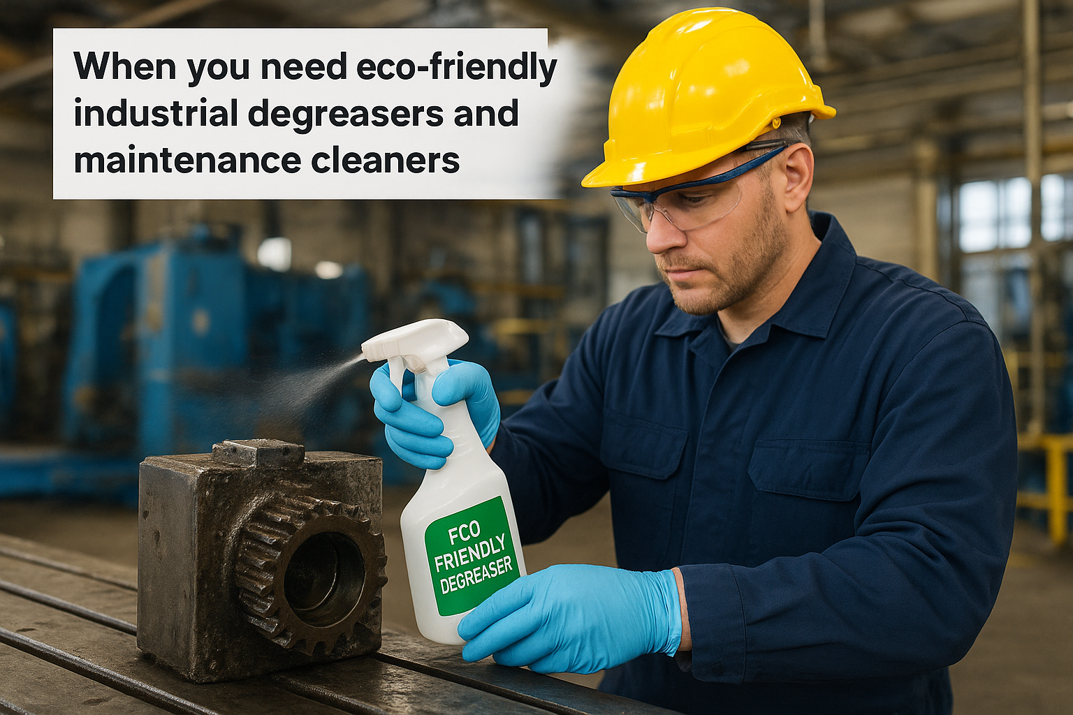 When you need eco-friendly industrial degreasers and maintenance cleaners