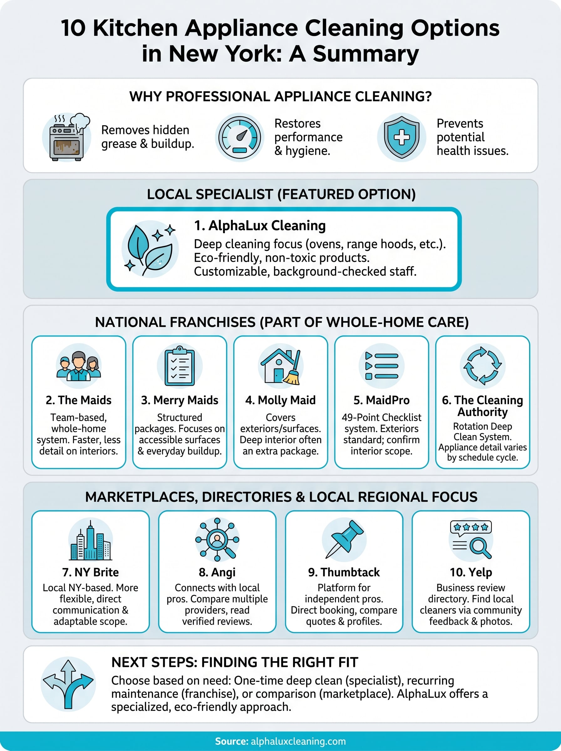 kitchen appliance cleaning service infographic