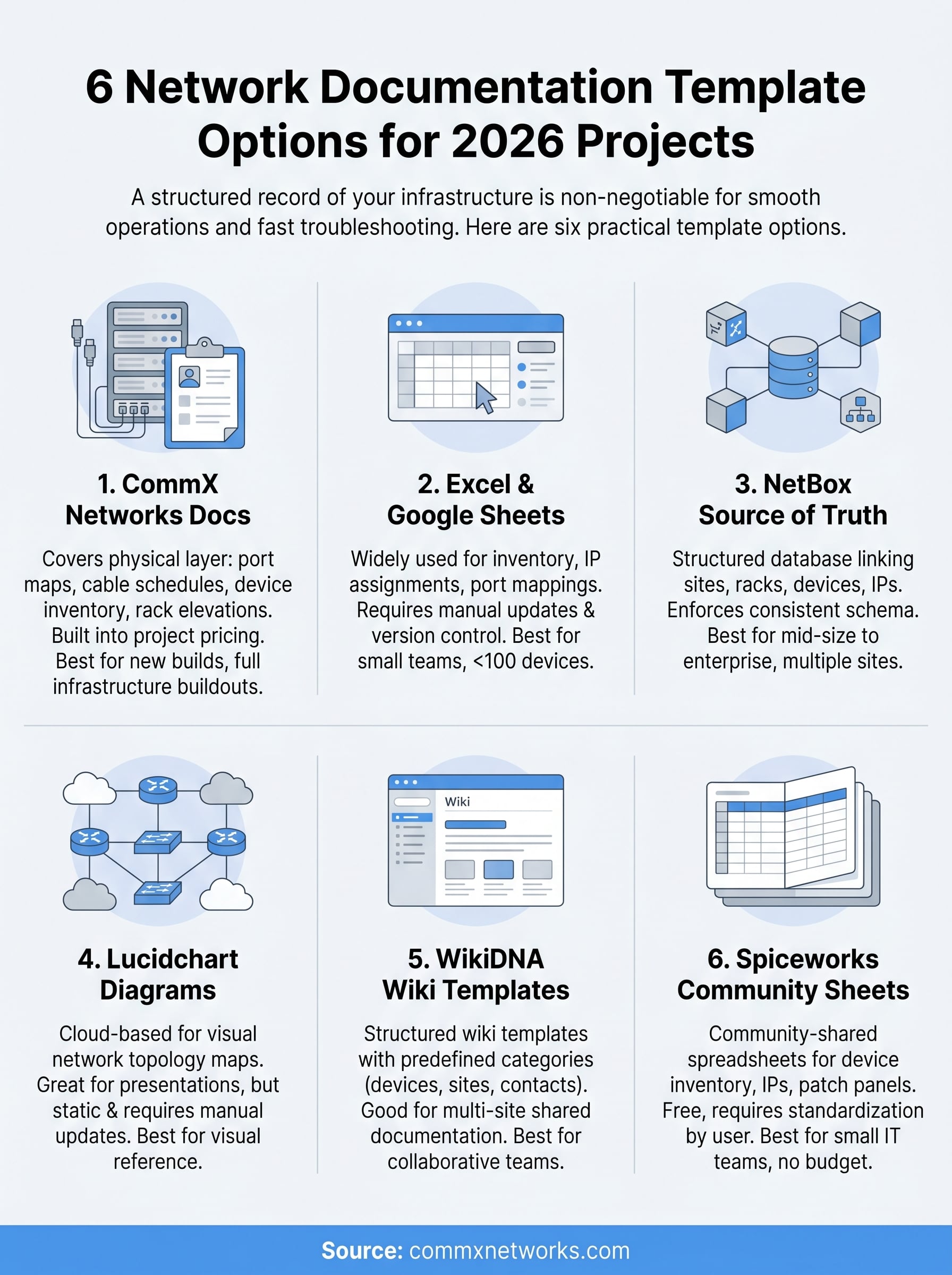 6 Network Documentation Template Options for 2026 Projects - Commx Networks