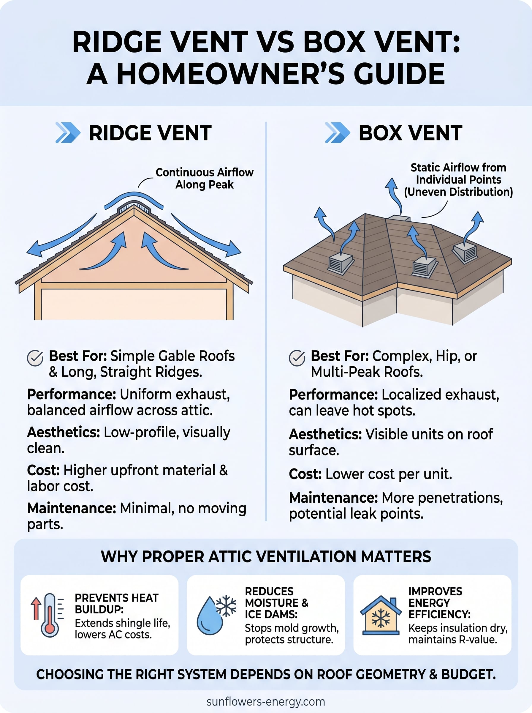 ridge vent vs box vent infographic