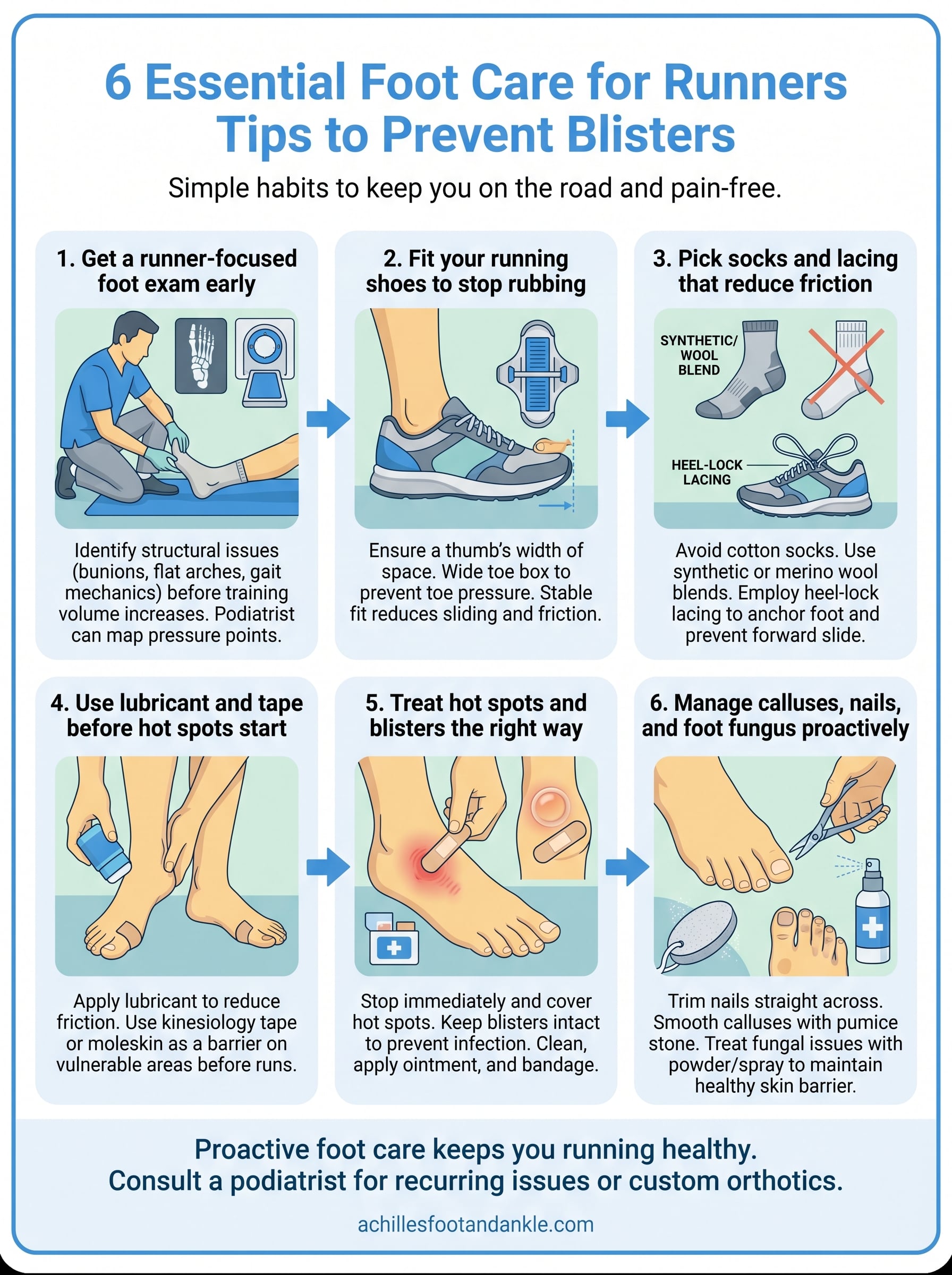 foot care for runners infographic