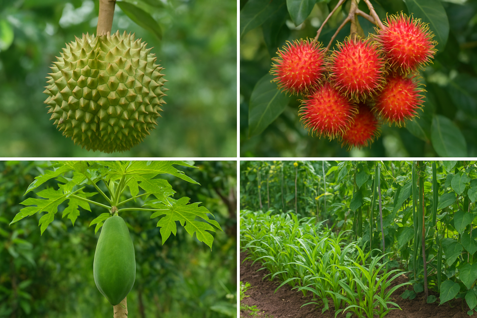Tropical fruit and vegetable crops