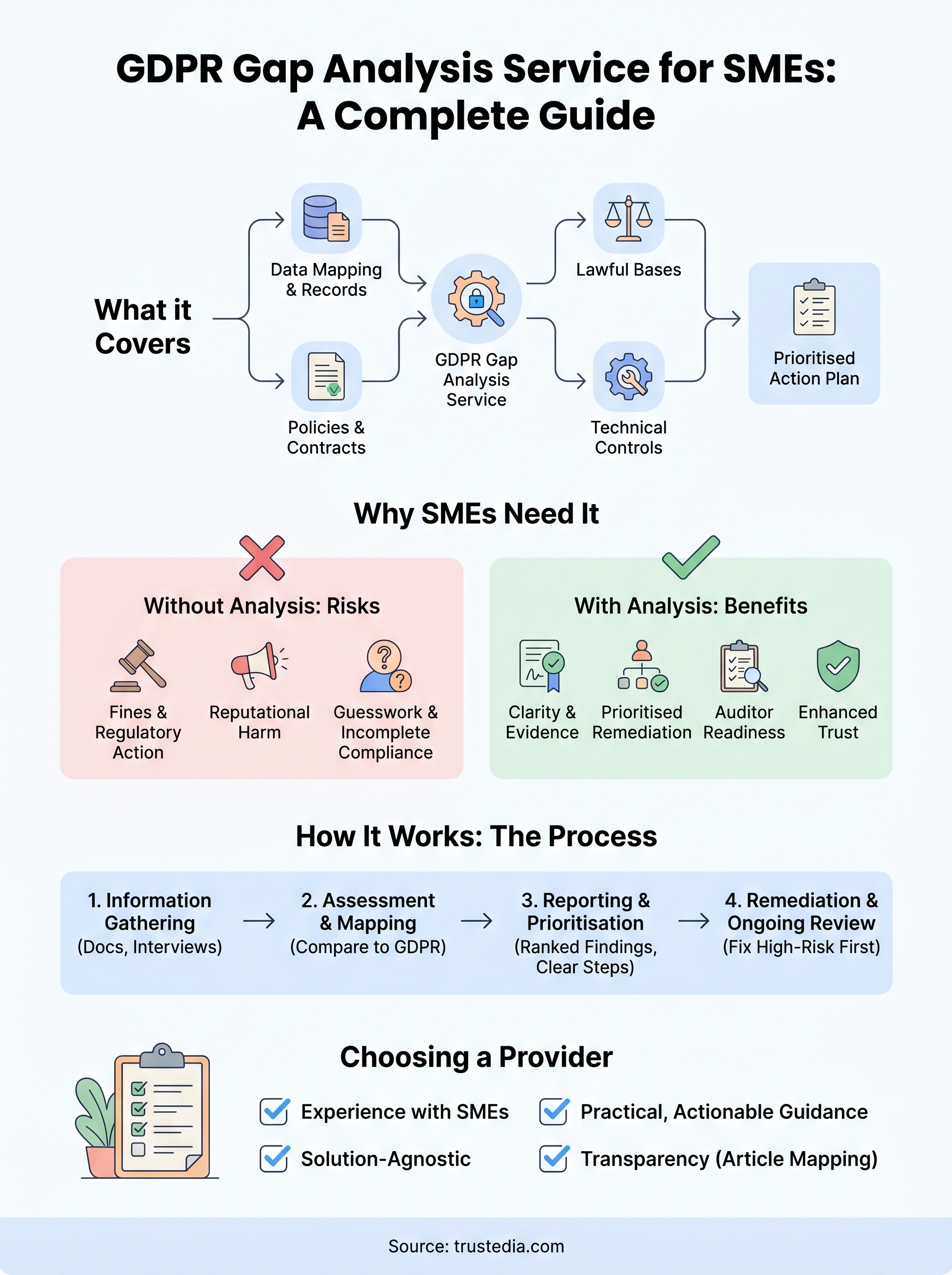 gdpr gap analysis service infographic