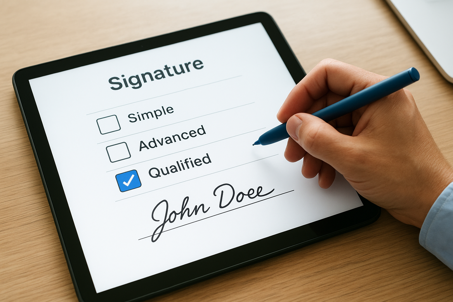 Signature tiers: simple, advanced, and qualified