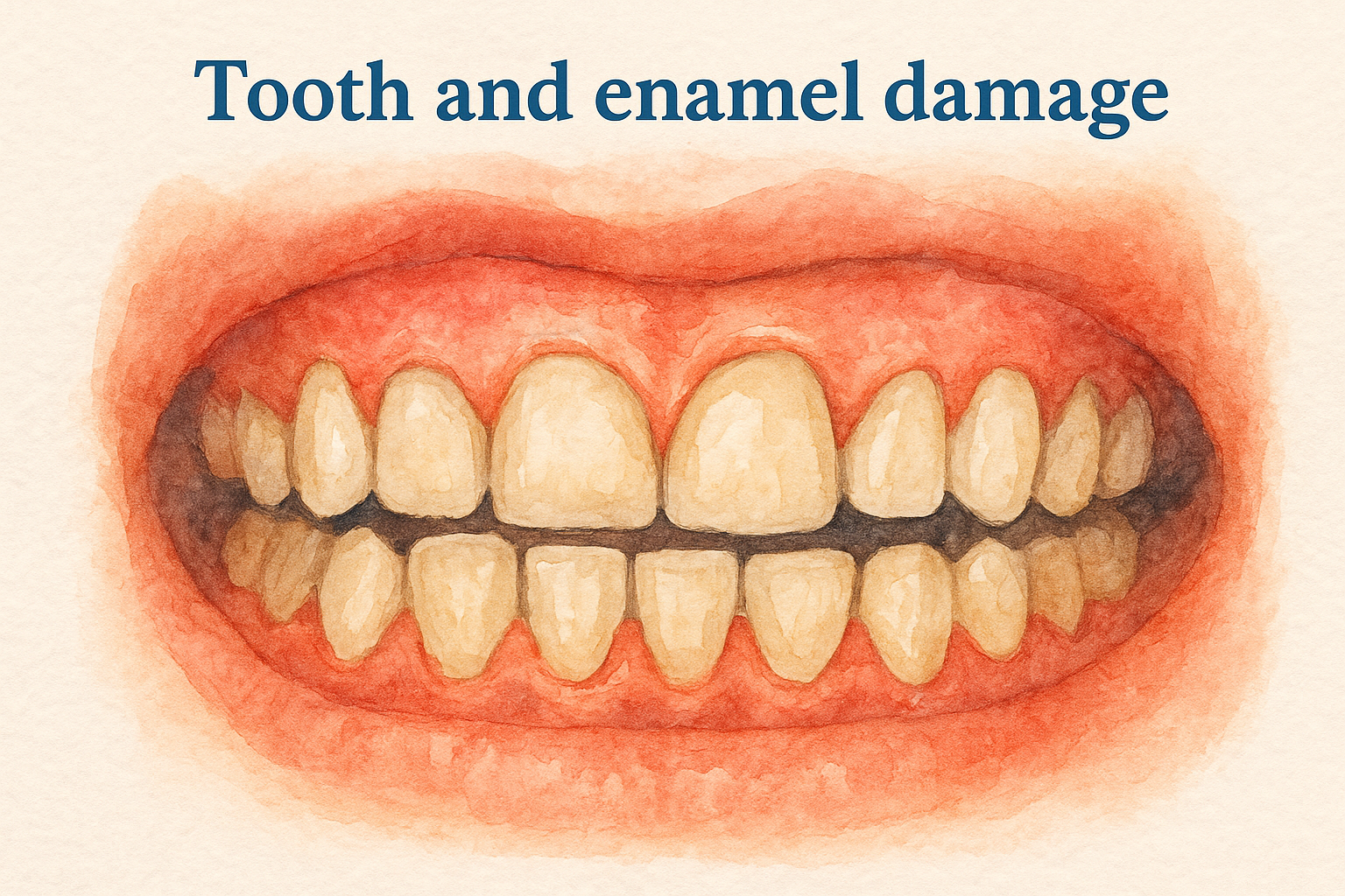 Tooth and enamel damage